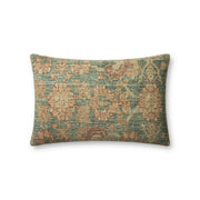 Angela Rose x Loloi Clay Pillow - Teal / Terracotta (PAR0002)