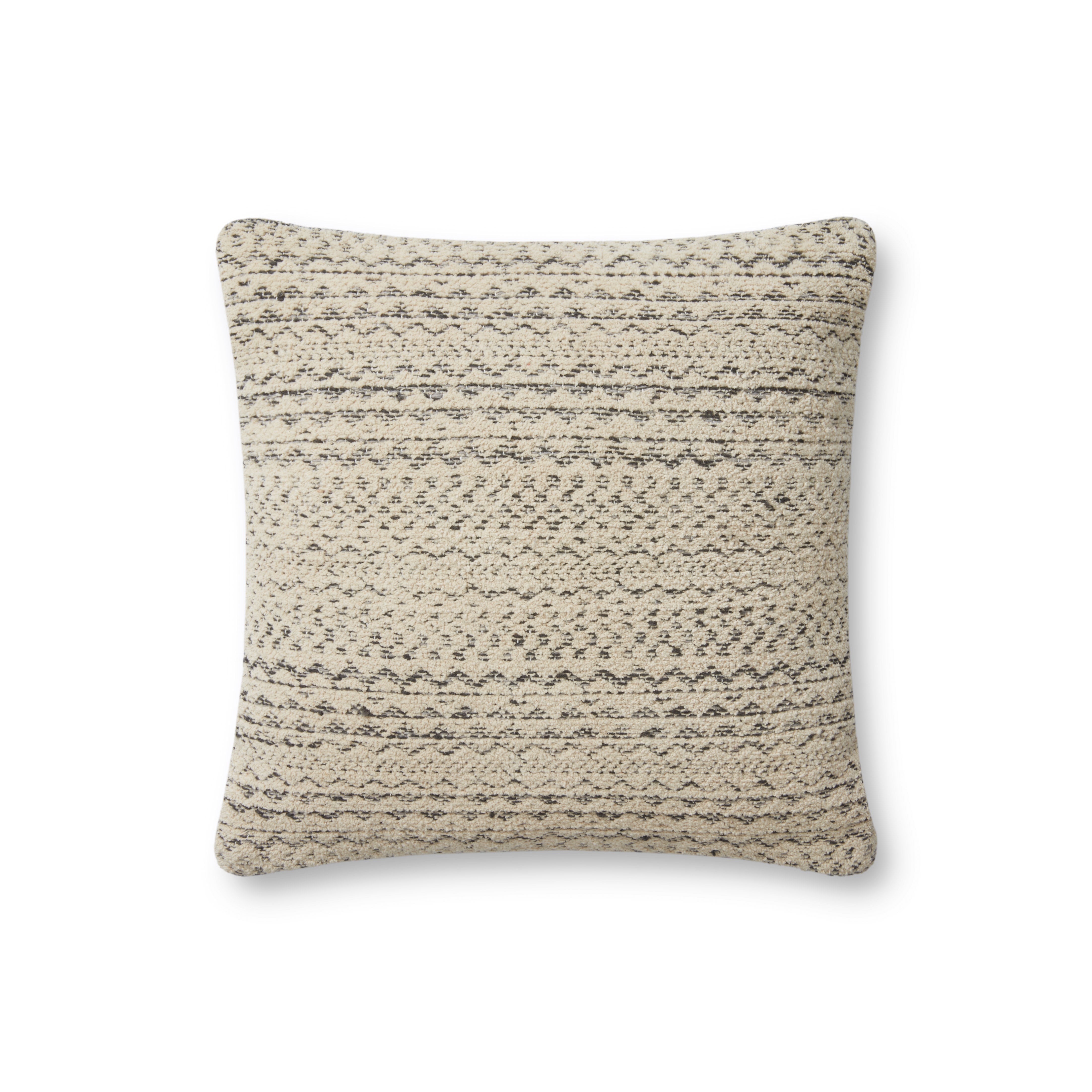 Angela Rose x Loloi Gloaming Pillow - Charcoal / Ivory (PAR0009)