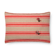 Loloi Pillow - Red / Natural (P0718)