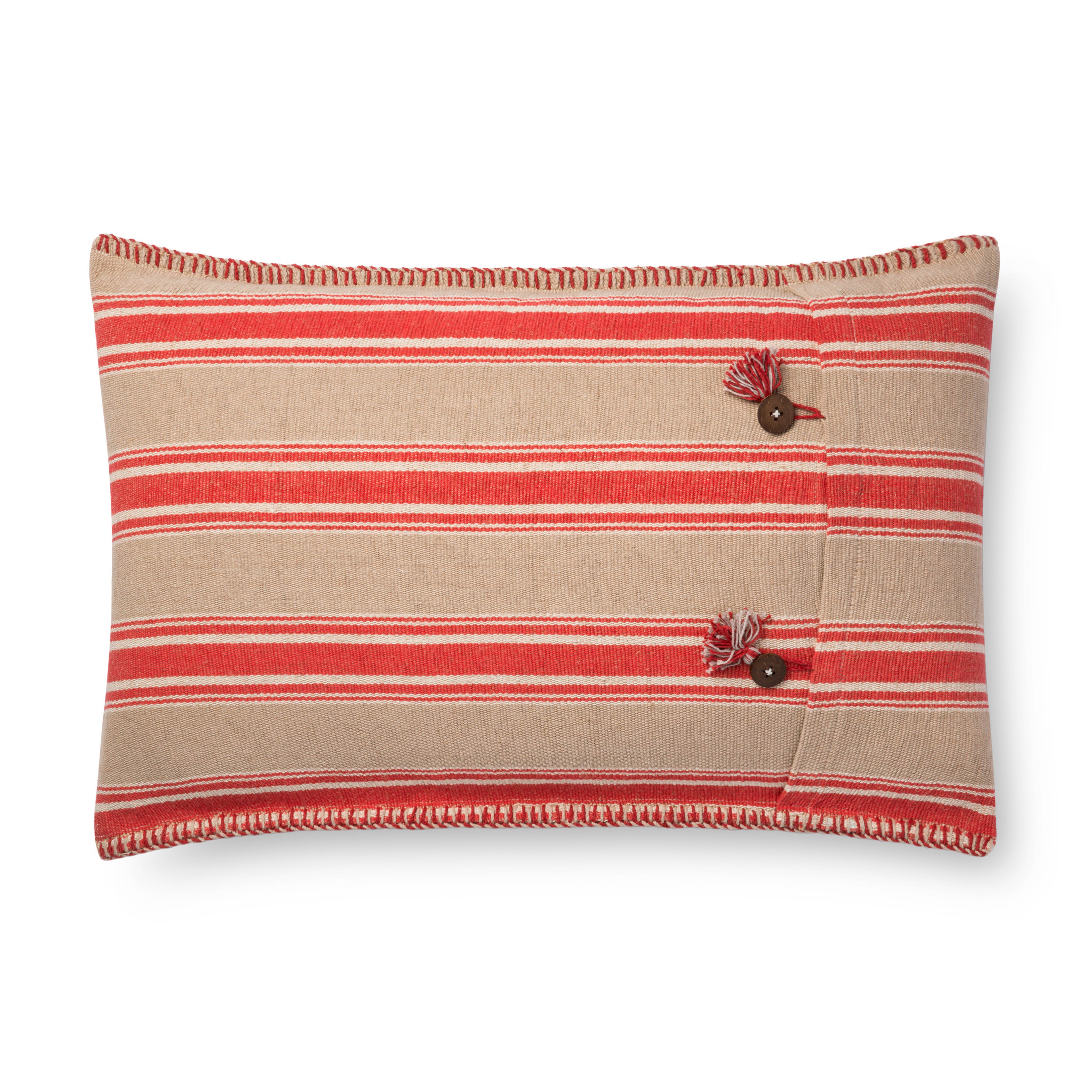 Loloi Pillow - Red / Natural (P0718)