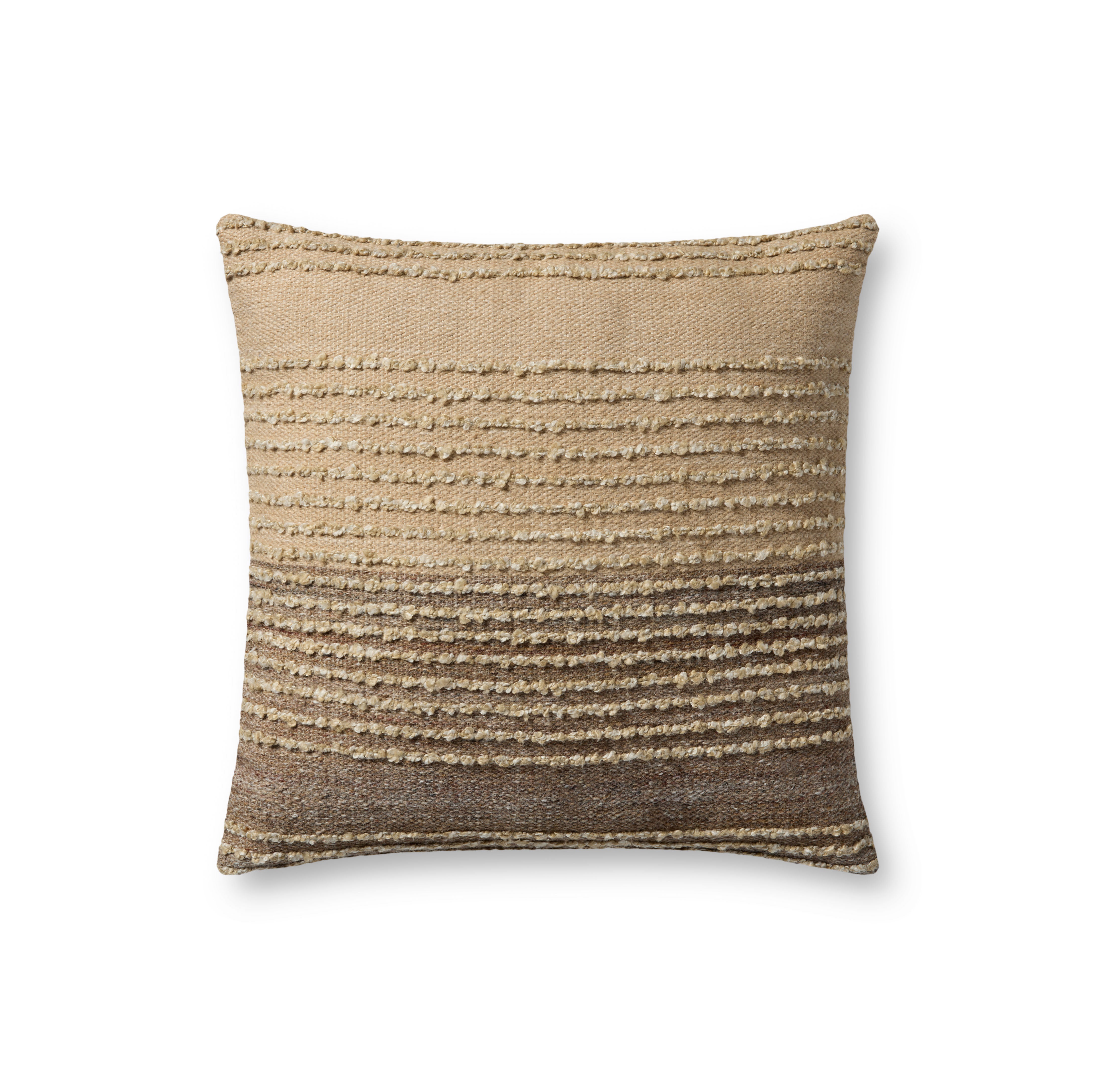 Brigette Romanek x Loloi Pillow - Brown / Natural (PBR0005)
