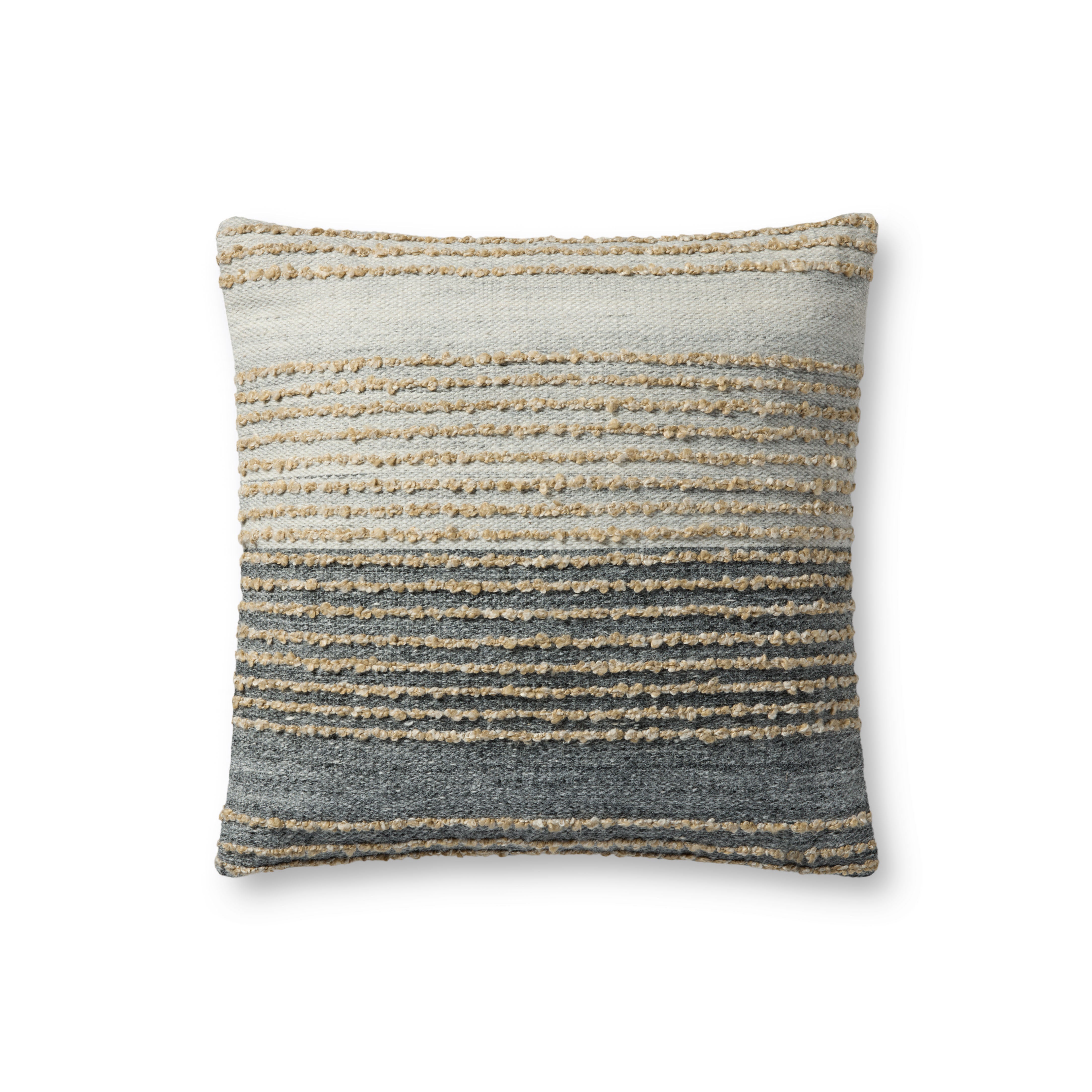 Brigette Romanek x Loloi Pillow - Grey / Natural (PBR0005)