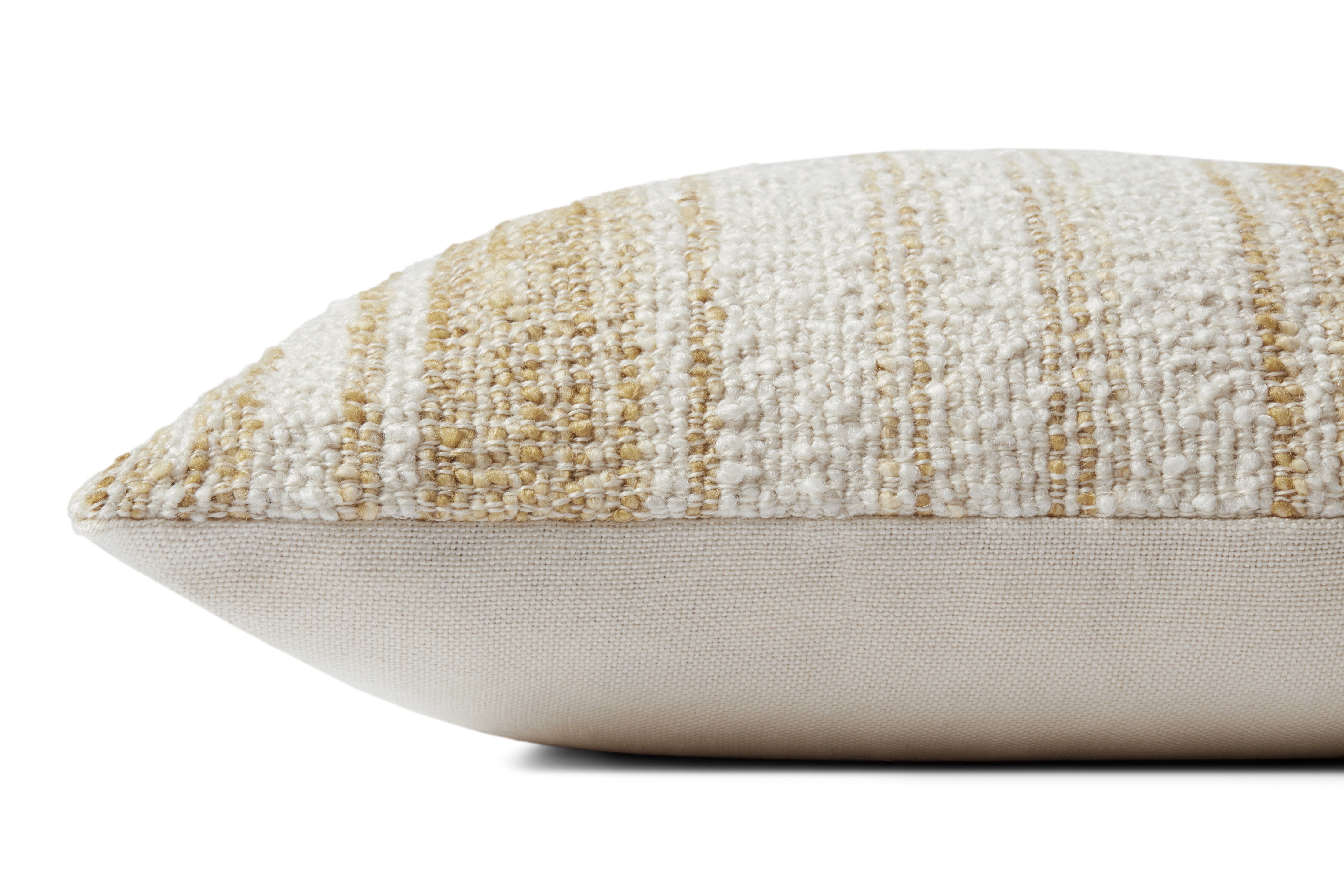 Chris Loves Julia x Loloi Pillow - Gold / Ivory (PCJ0001)