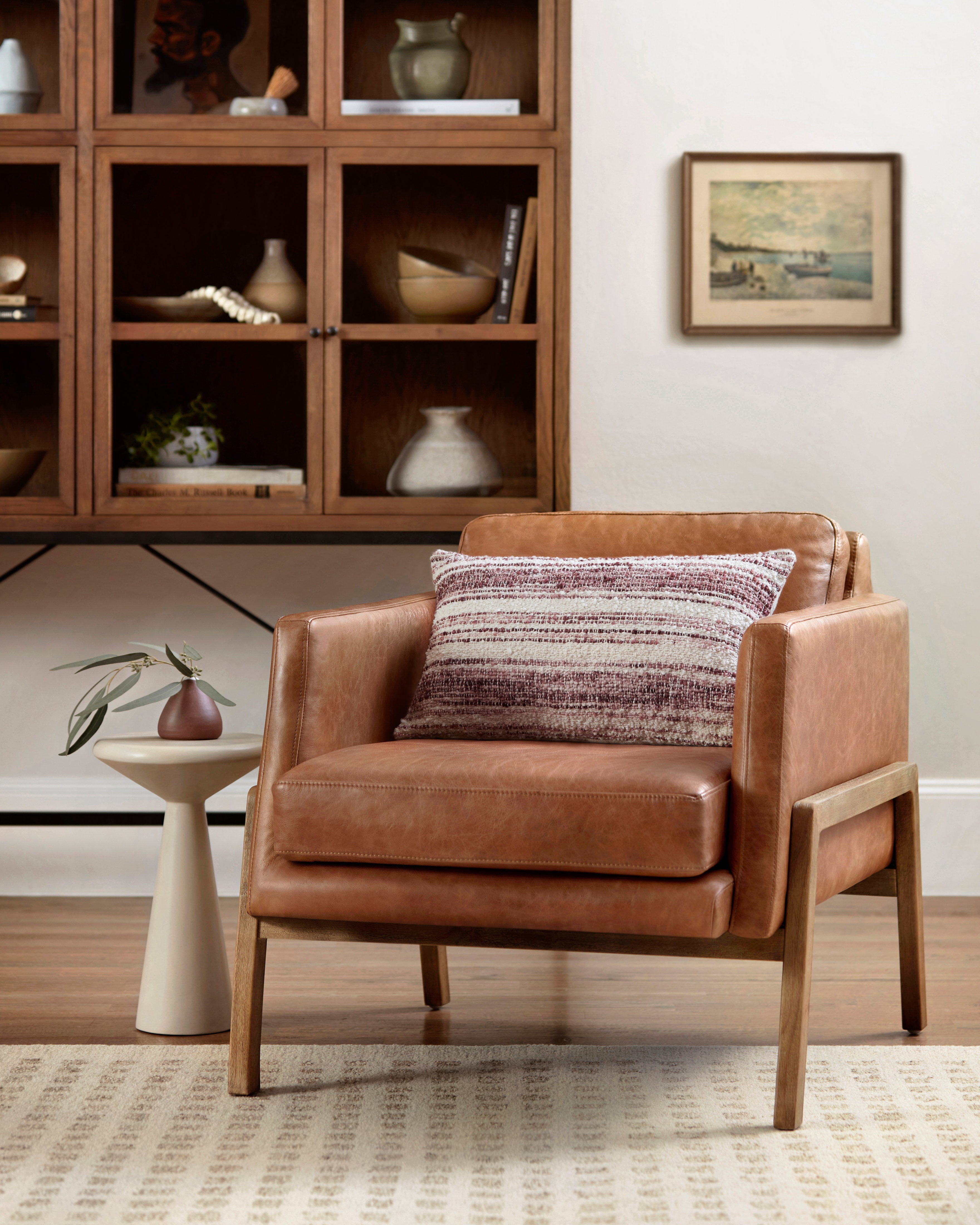 Chris Loves Julia x Loloi Pillow - Burgundy / Ivory (PCJ0002)