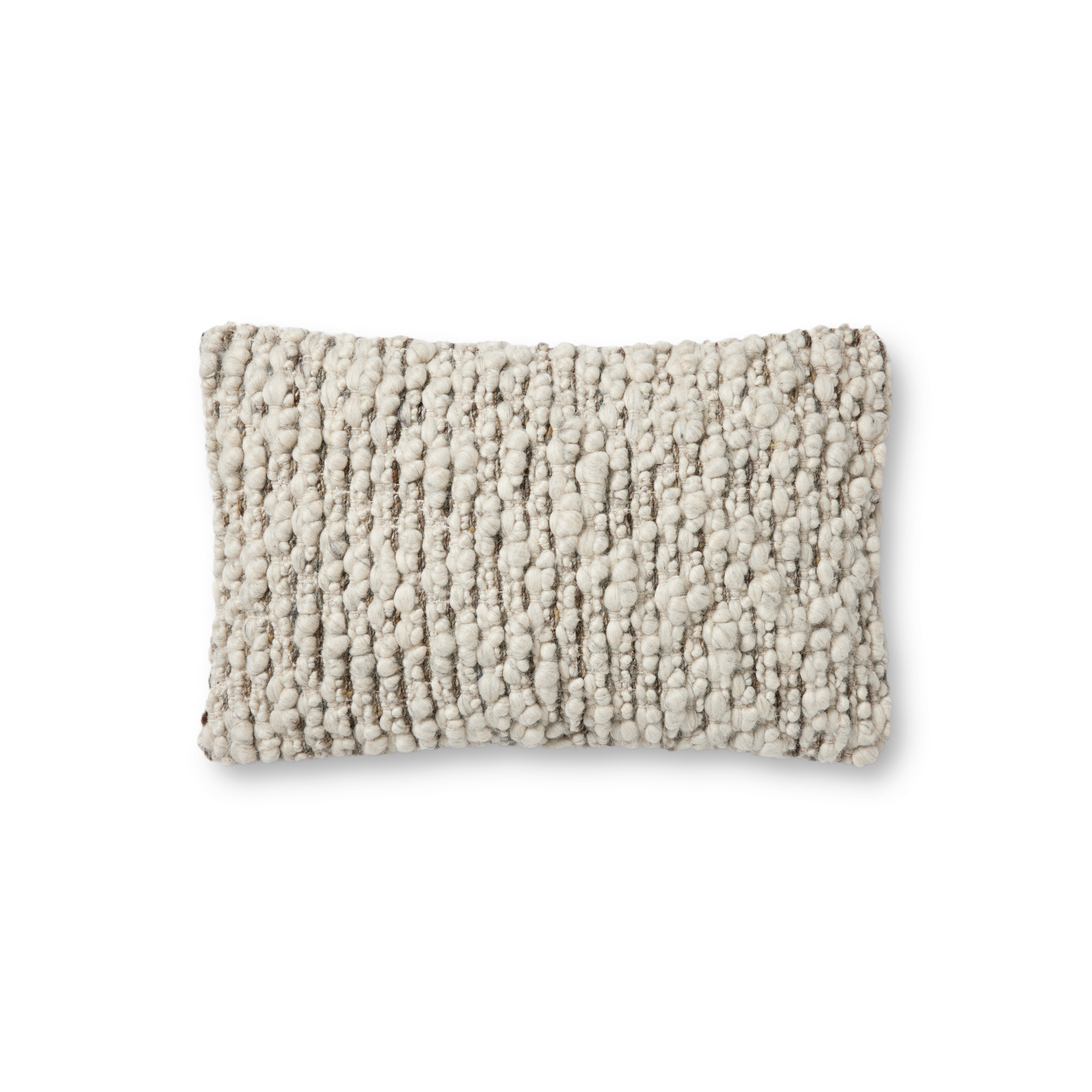 Amber Lewis x Loloi Vivienne Pillow - Dove / Smoke (PAL0025)