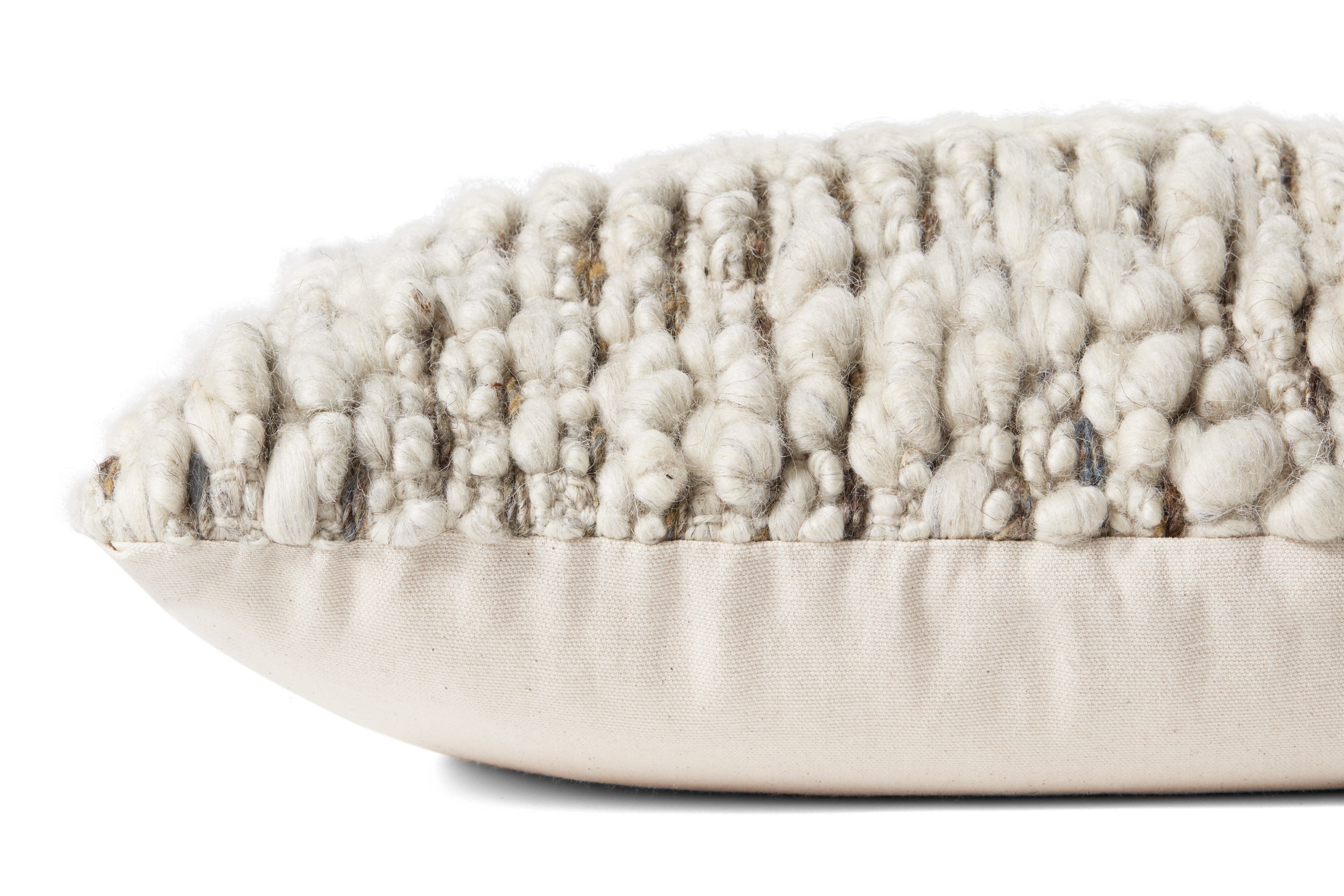 Amber Lewis x Loloi Vivienne Pillow - Dove / Smoke (PAL0025)