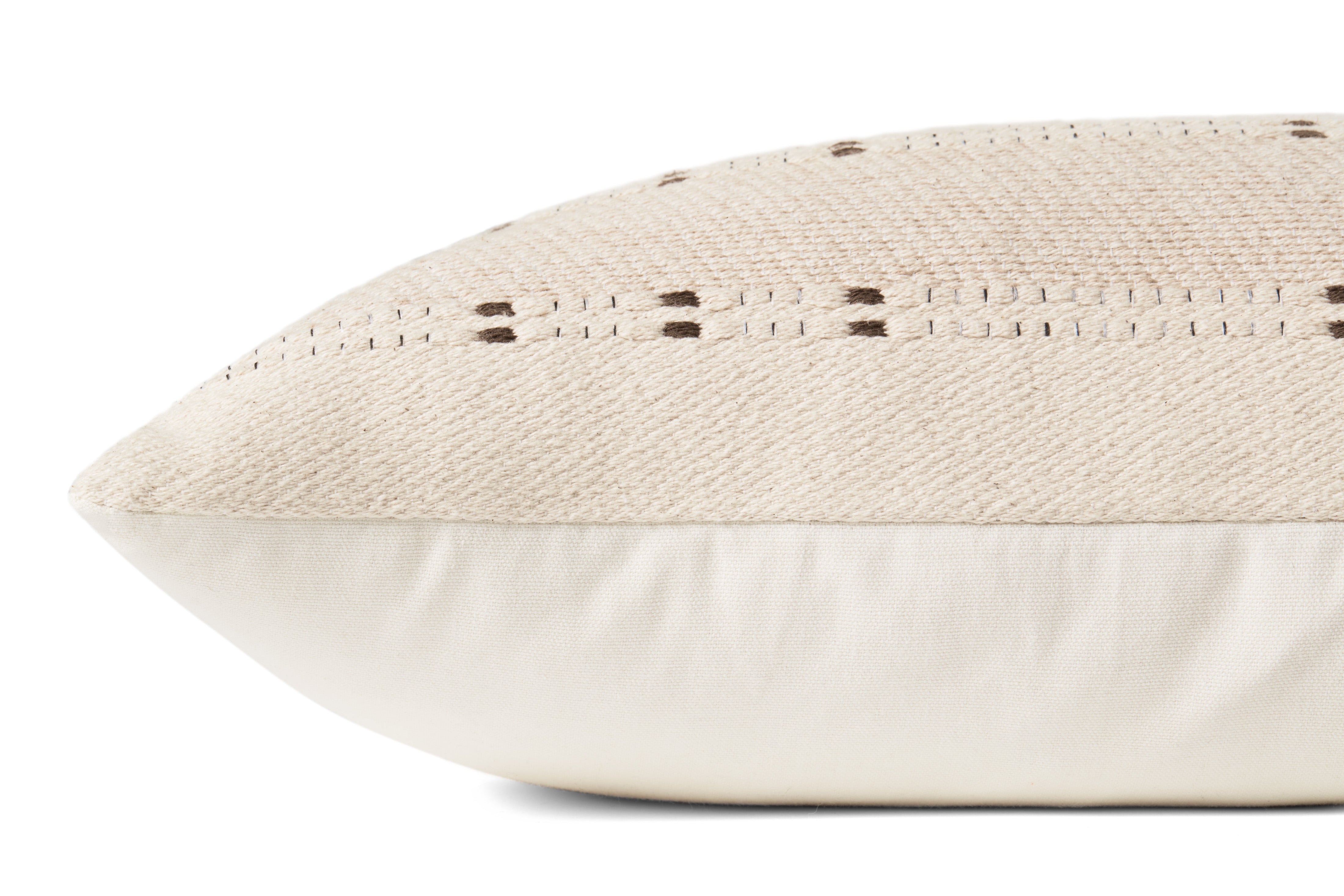 Amber Lewis x Loloi Gabrielle Pillow - Beige / Terracotta (PAL0027)