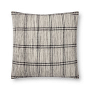 Amber Lewis x Loloi Dalia Pillow - Ivory / Granite (PAL0029)