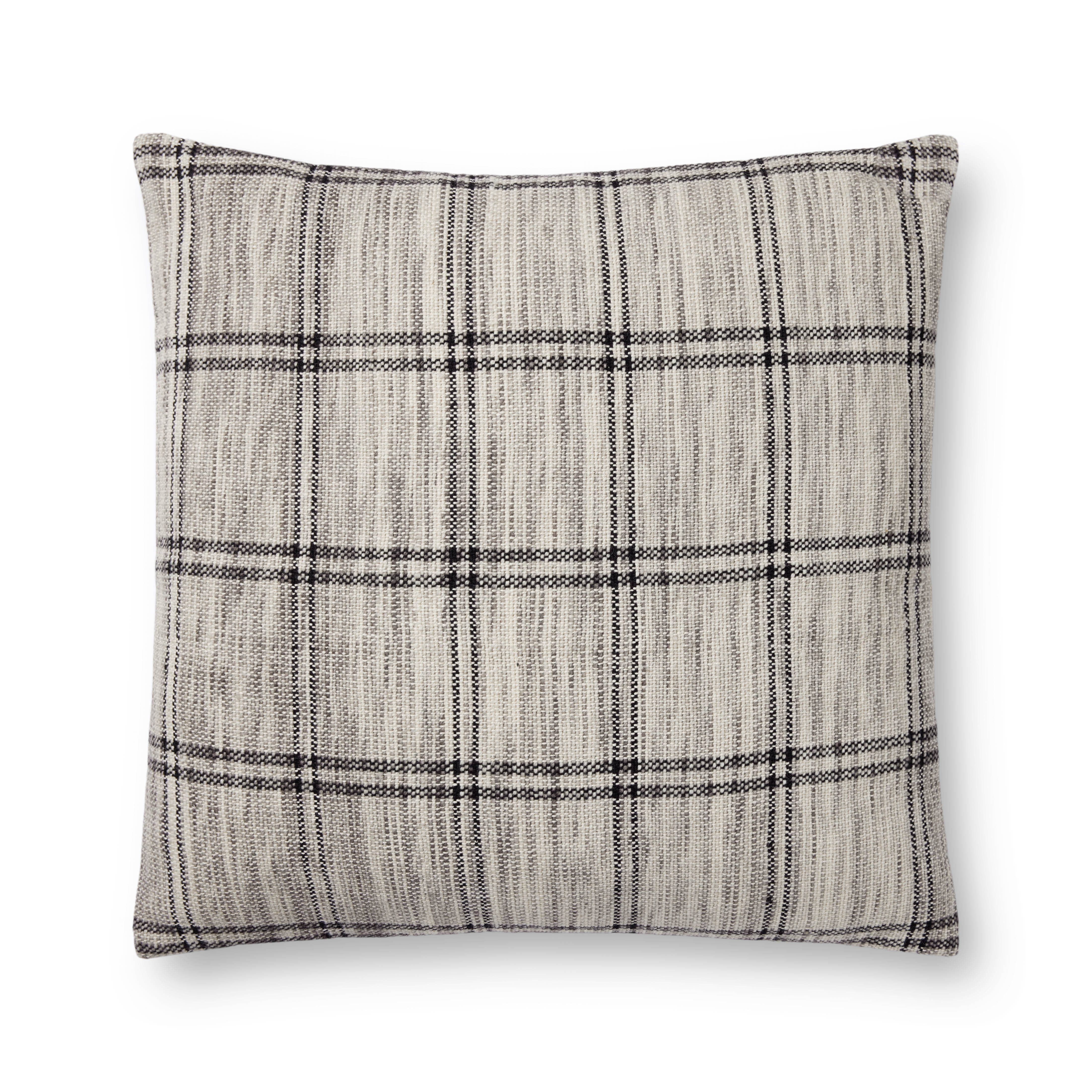 Amber Lewis x Loloi Dalia Pillow - Ivory / Granite (PAL0029)