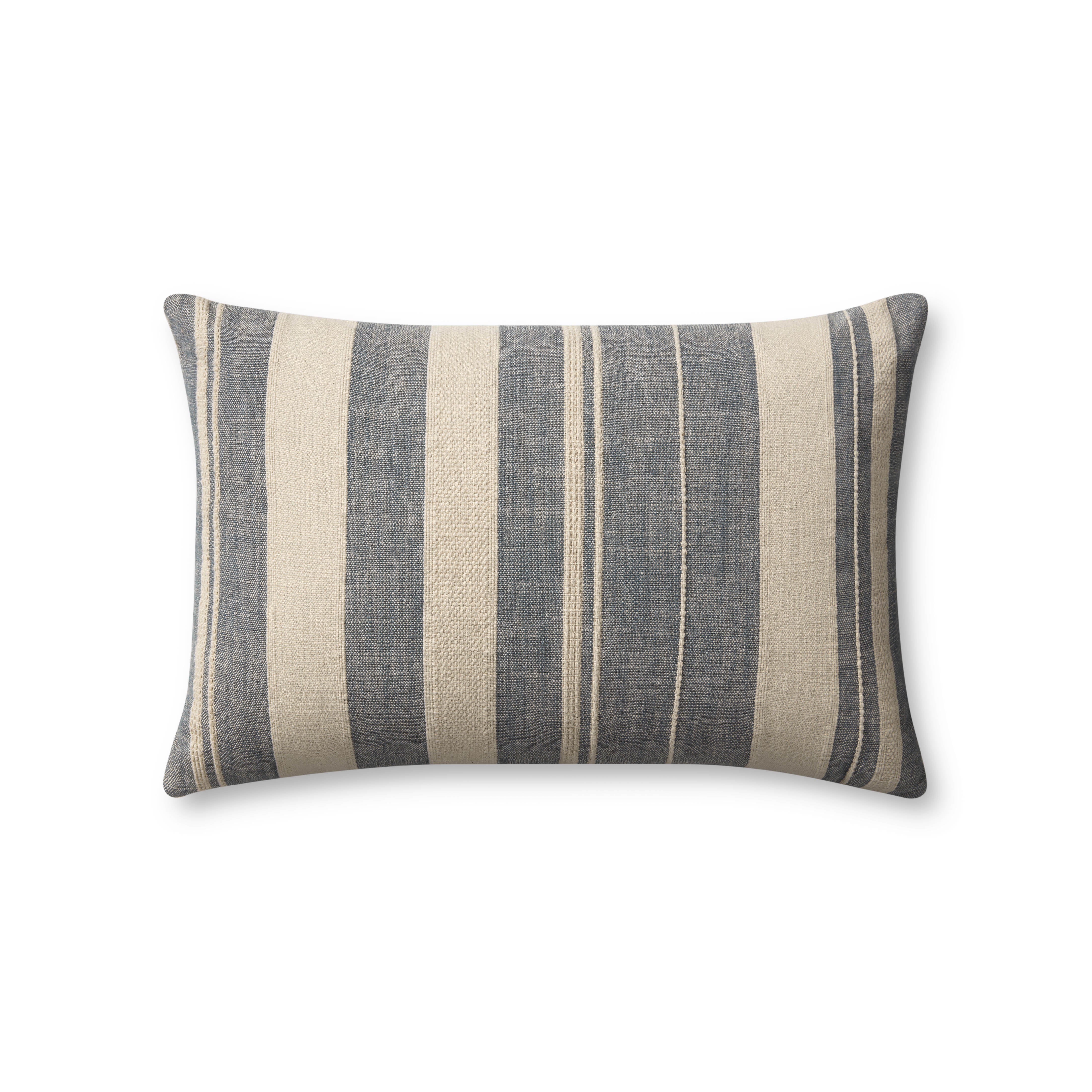 Angela Rose x Loloi Mia Pillow - Ivory / Denim (PAR0014)