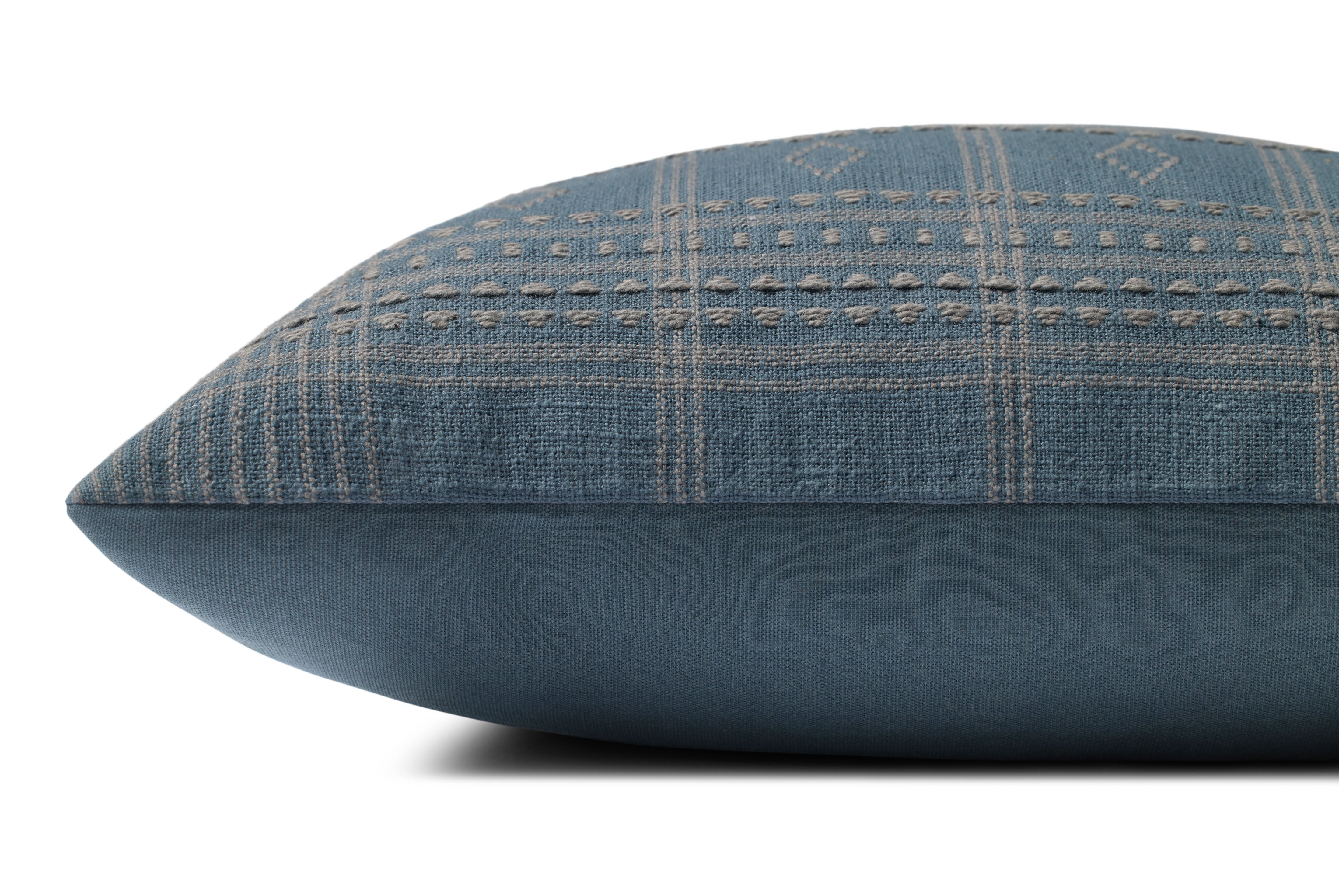 Angela Rose x Loloi Lina Pillow - Blue / Slate (PAR0016)