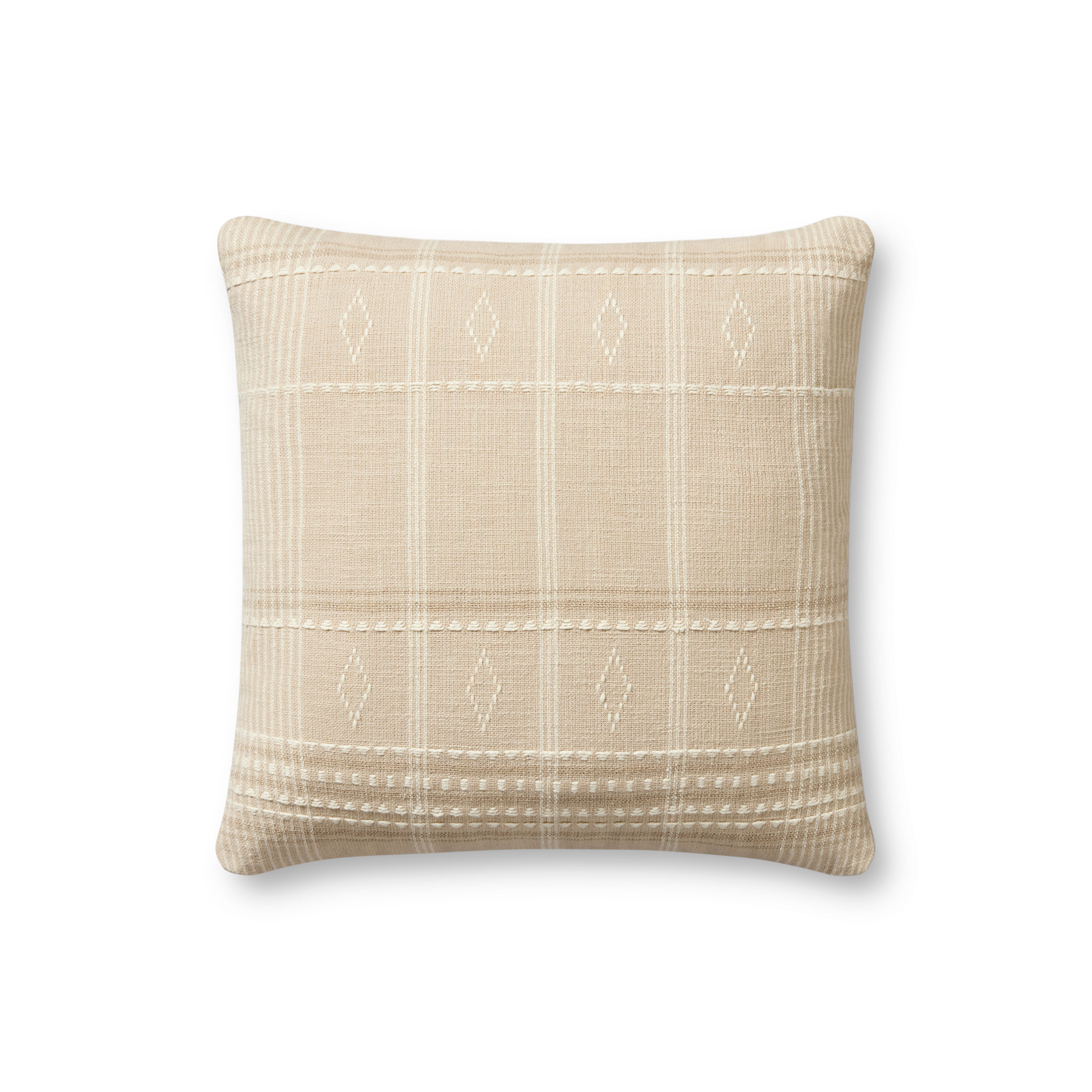 Angela Rose x Loloi Lina Pillow - Beige / Ivory (PAR0016)