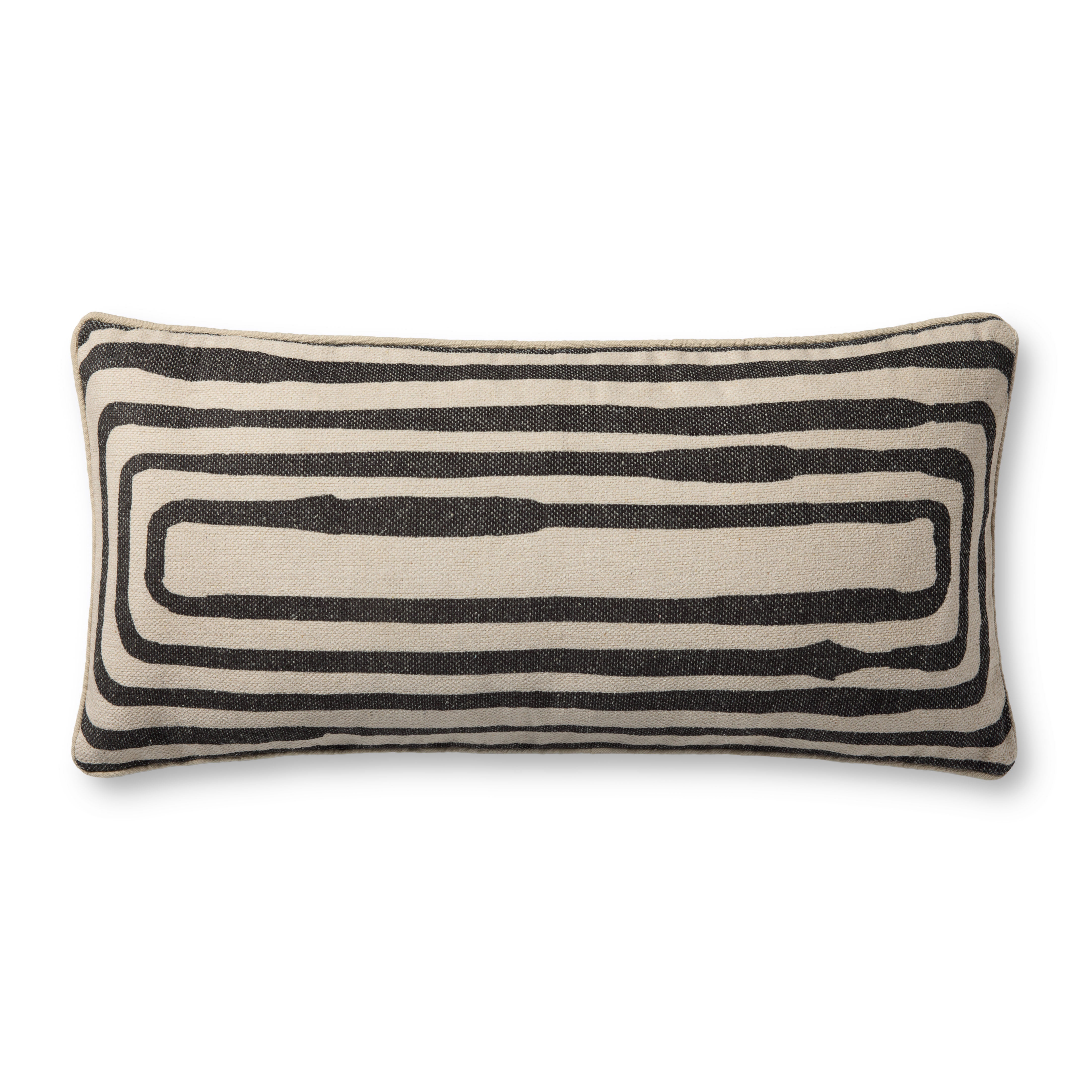 Brigette Romanek x Loloi Pillow - Natural / Black (PBR0009)