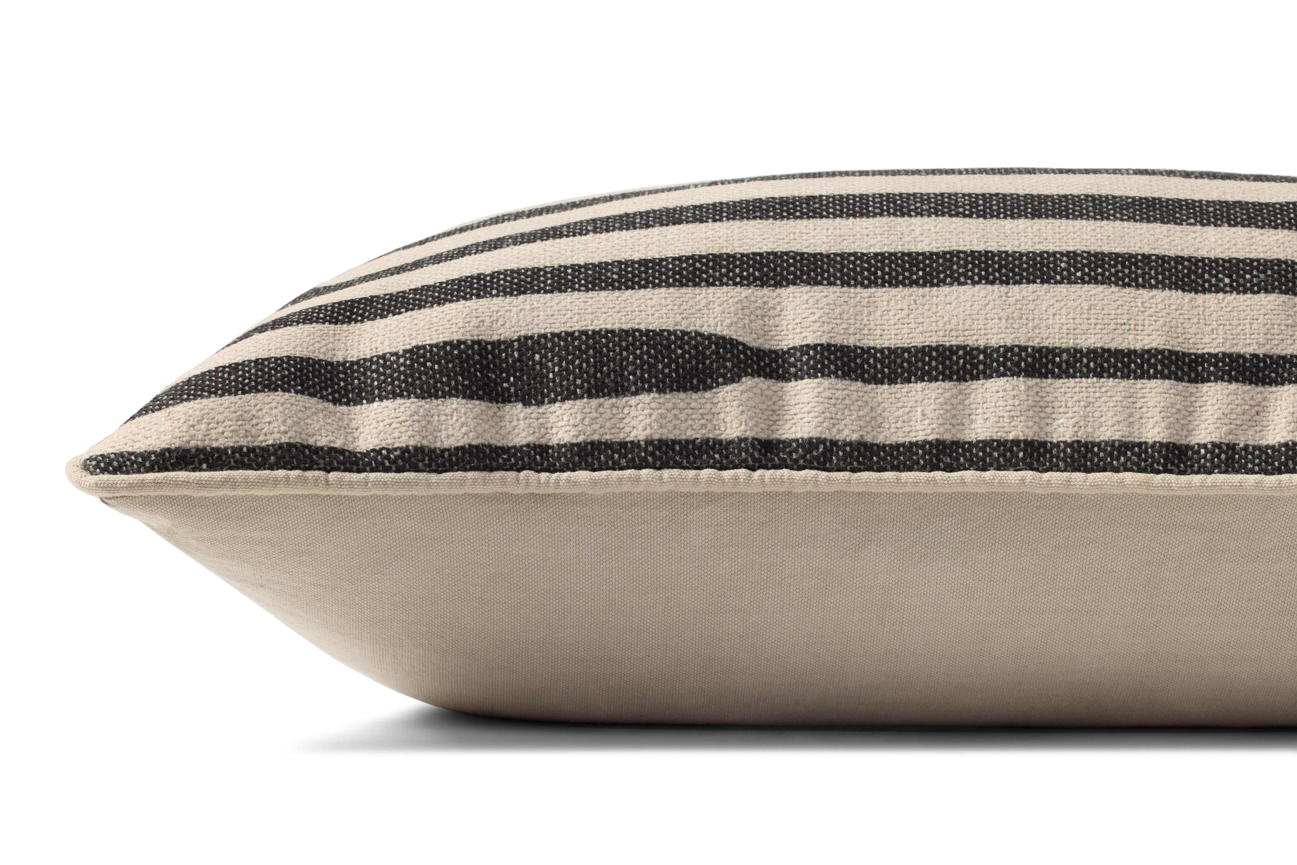 Brigette Romanek x Loloi Pillow - Natural / Black (PBR0009)