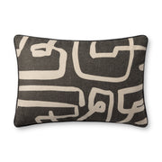 Brigette Romanek x Loloi Pillow - Charcoal / Natural (PBR0010)