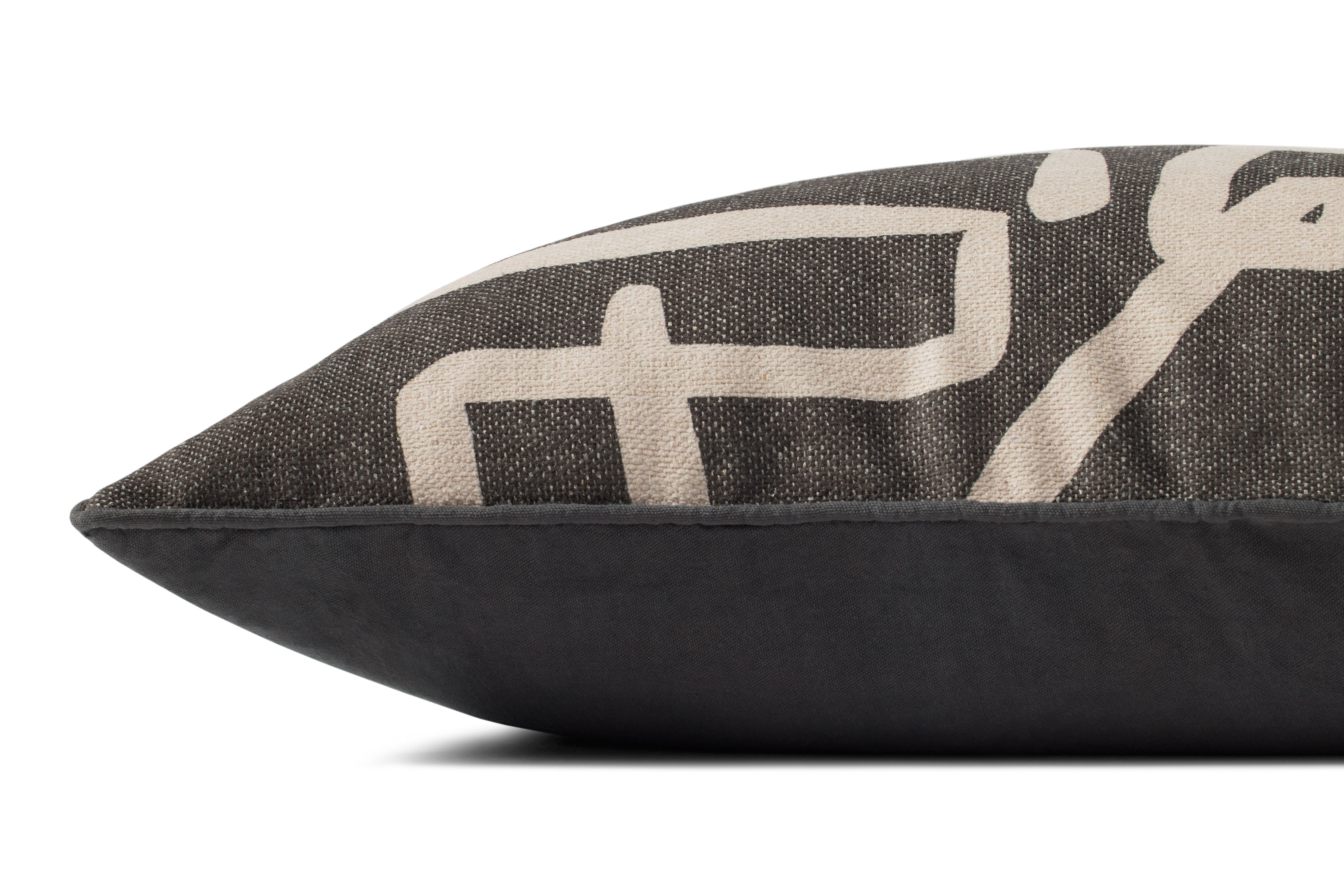 Brigette Romanek x Loloi Pillow - Charcoal / Natural (PBR0010)
