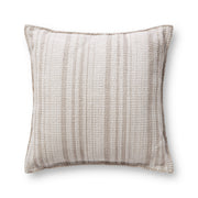 Chris Loves Julia x Loloi Pillow - Ivory / Beige (PCJ0004)