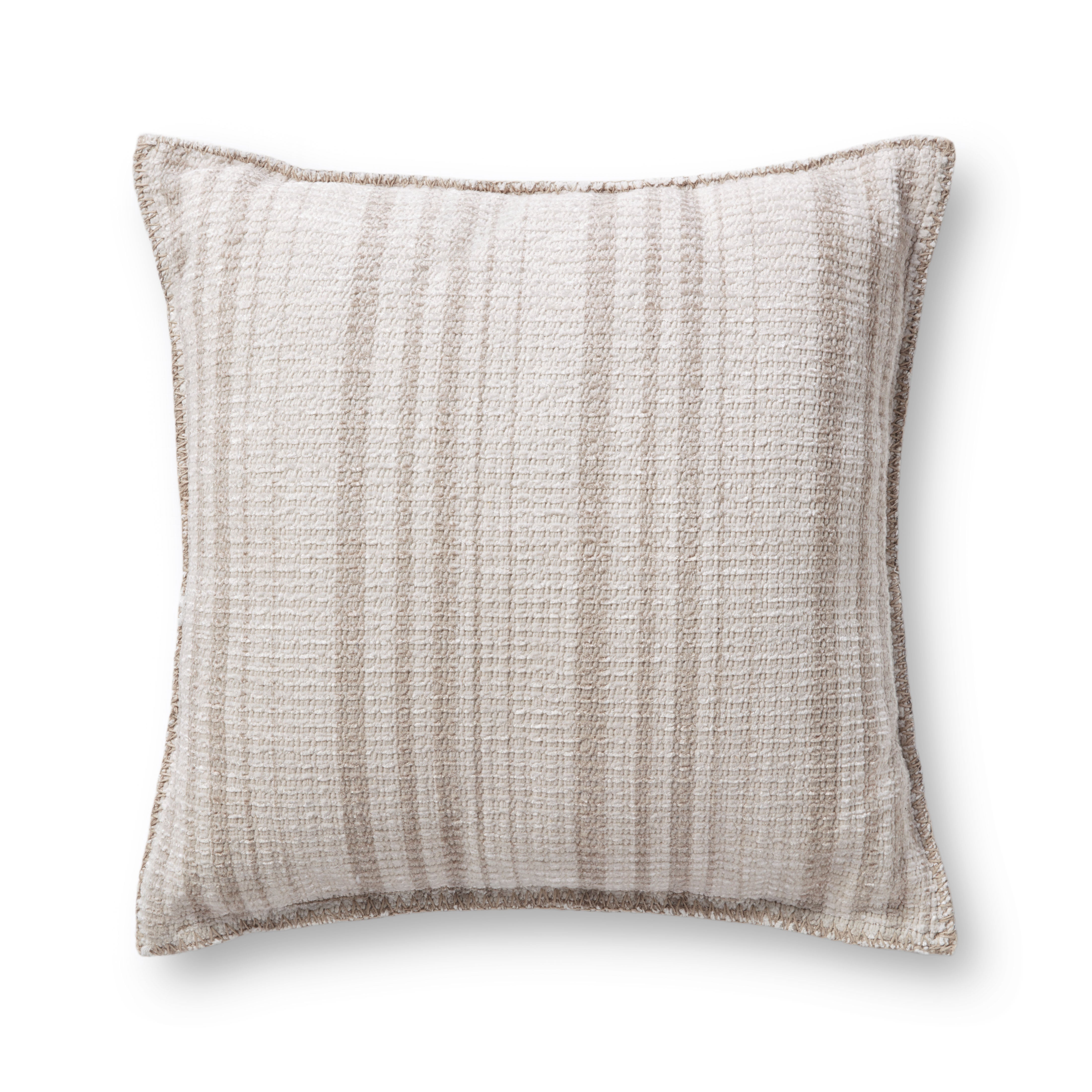 Chris Loves Julia x Loloi Pillow - Ivory / Beige (PCJ0004)