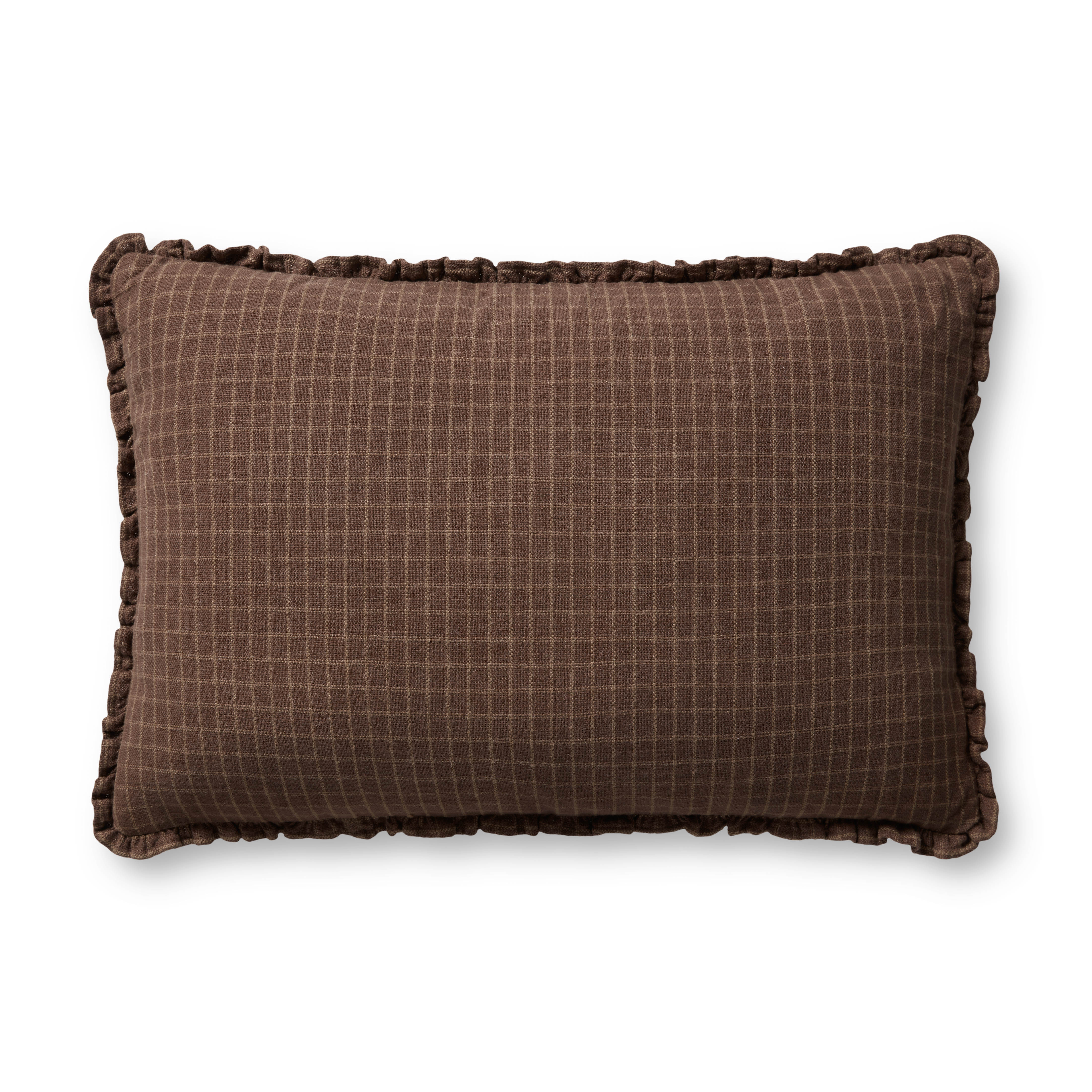 Chris Loves Julia x Loloi Dinah Pillow - Chocolate  / Latte (PCJ0012)