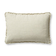 Chris Loves Julia x Loloi Dinah Pillow - Ivory  / Moss (PCJ0012)