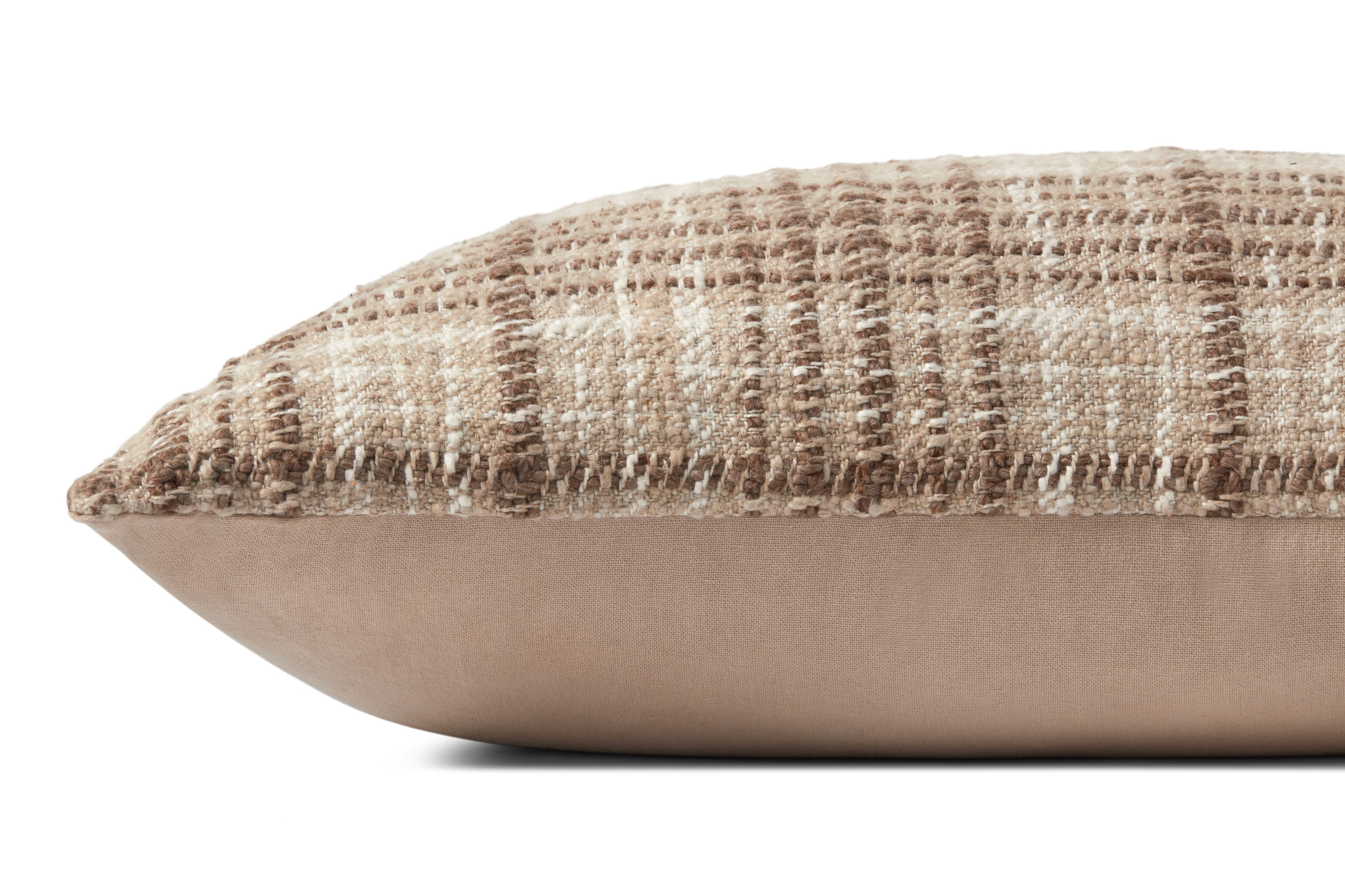 Chris Loves Julia x Loloi Beau Pillow - Brown  / Ivory (PCJ0014)