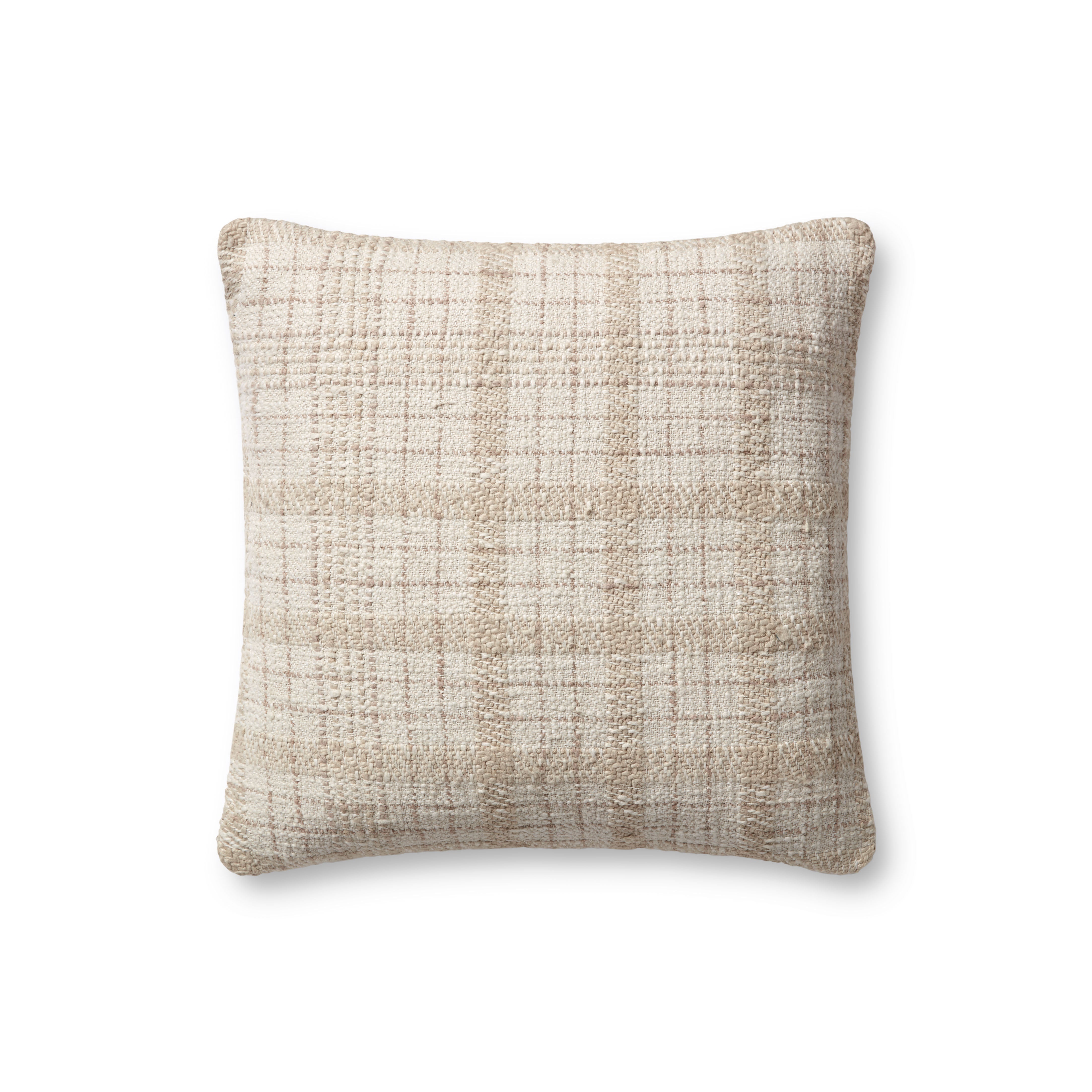 Chris Loves Julia x Loloi Fern Pillow - Ivory  / Beige (PCJ0015)
