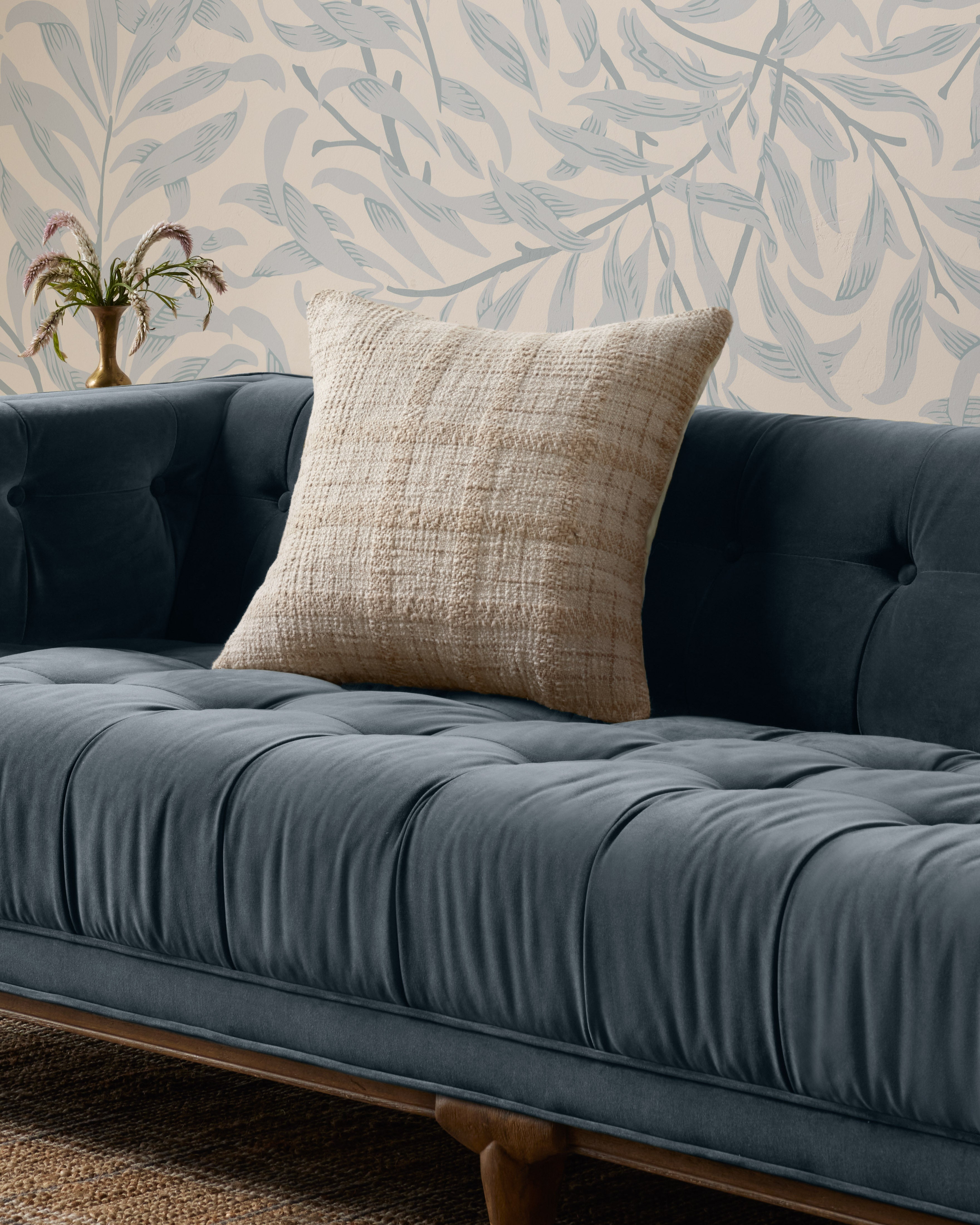 Chris Loves Julia x Loloi Fern Pillow - Ivory  / Beige (PCJ0015)