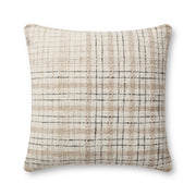 Chris Loves Julia x Loloi Cricket Pillow - Beige  / Black (PCJ0013)