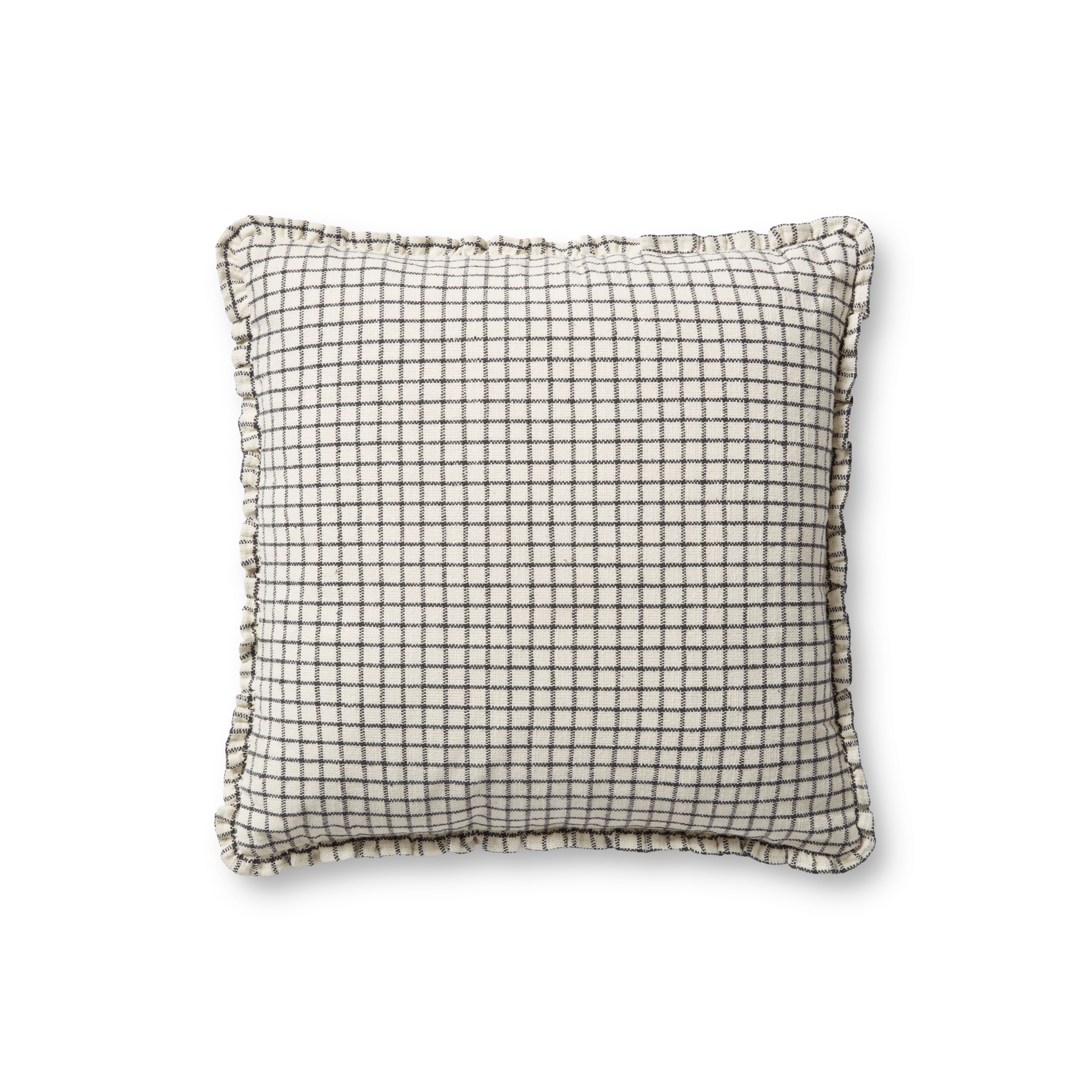 Chris Loves Julia x Loloi Dinah Pillow - Ivory  / Black (PCJ0012)