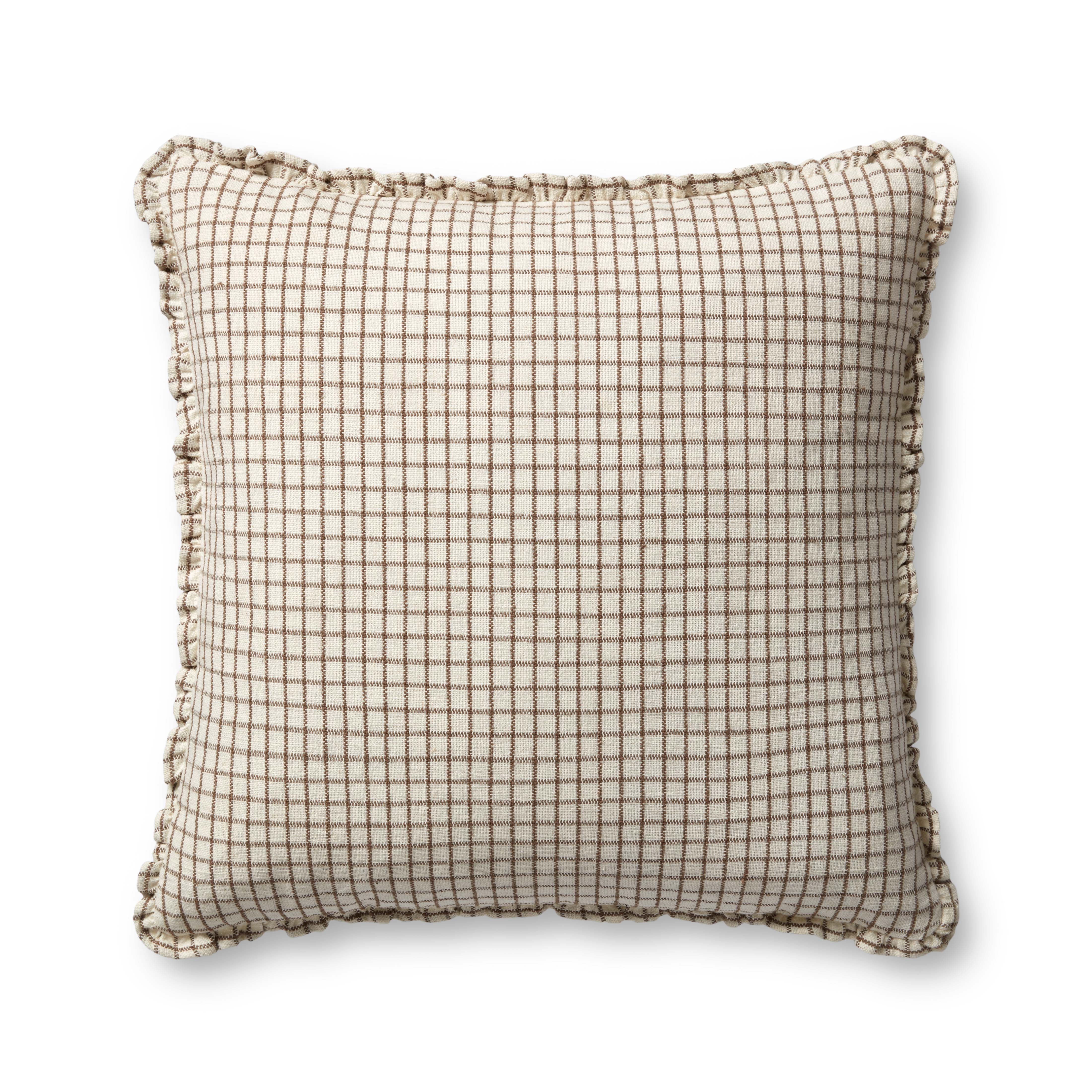 Chris Loves Julia x Loloi Dinah Pillow - Ivory  / Earth (PCJ0012)