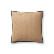 Amber Lewis x Loloi Aveline Pillow - Natural / Blue (PAL0034)