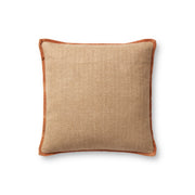 Amber Lewis x Loloi Aveline Pillow - Natural / Rust (PAL0034)