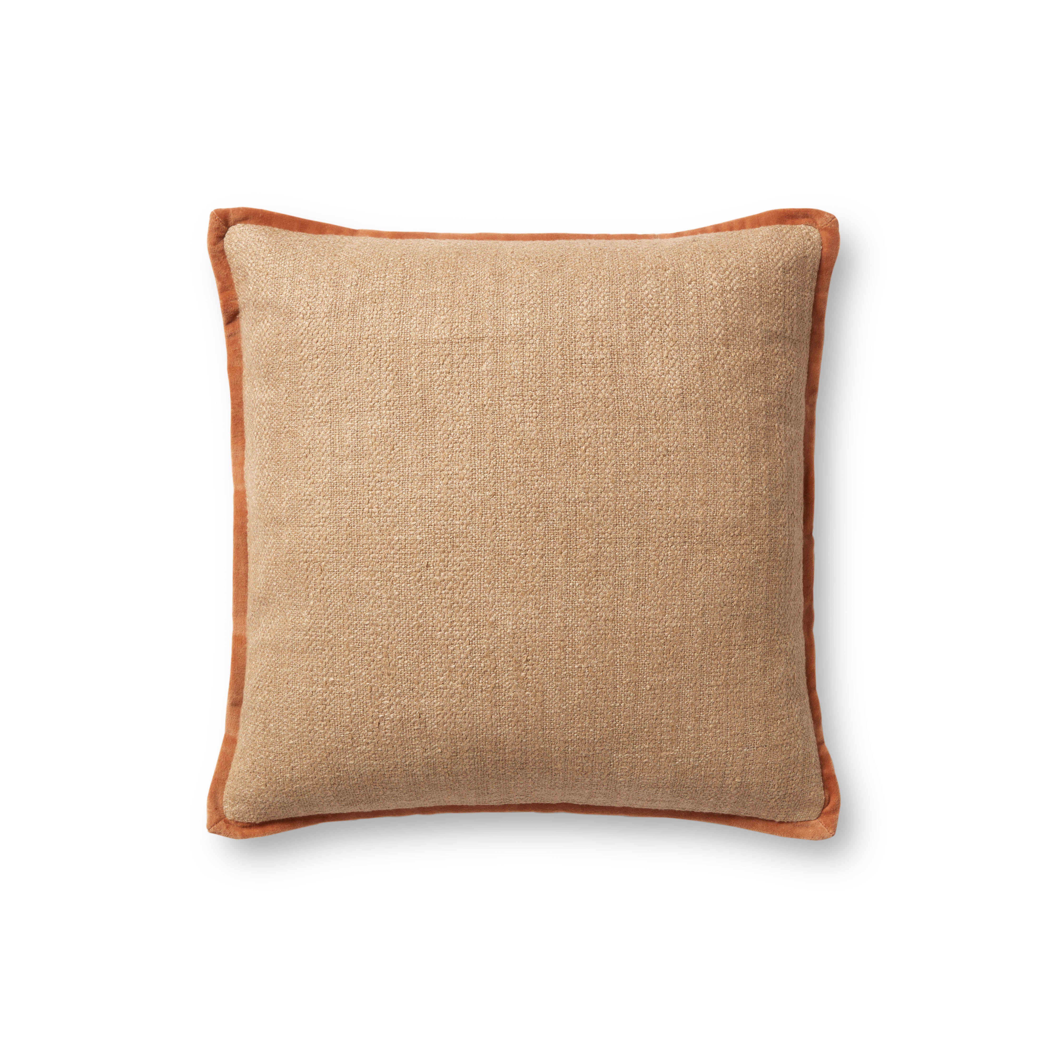 Amber Lewis x Loloi Aveline Pillow - Natural / Rust (PAL0034)