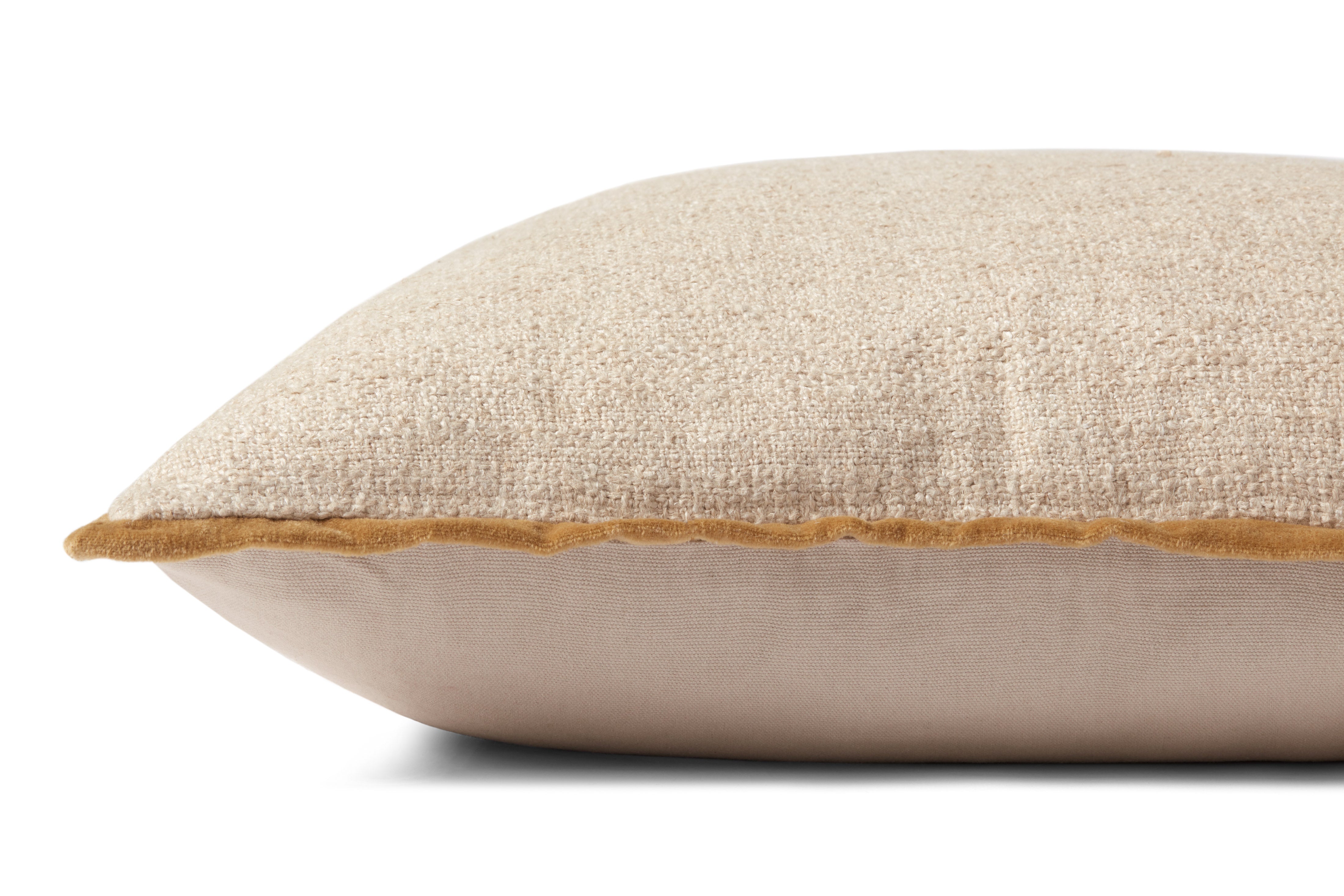 Amber Lewis x Loloi Aveline Pillow - Ivory / Gold (PAL0035)