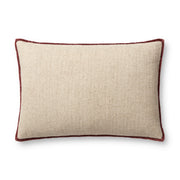 Amber Lewis x Loloi Aveline Pillow - Ivory / Wine (PAL0035)