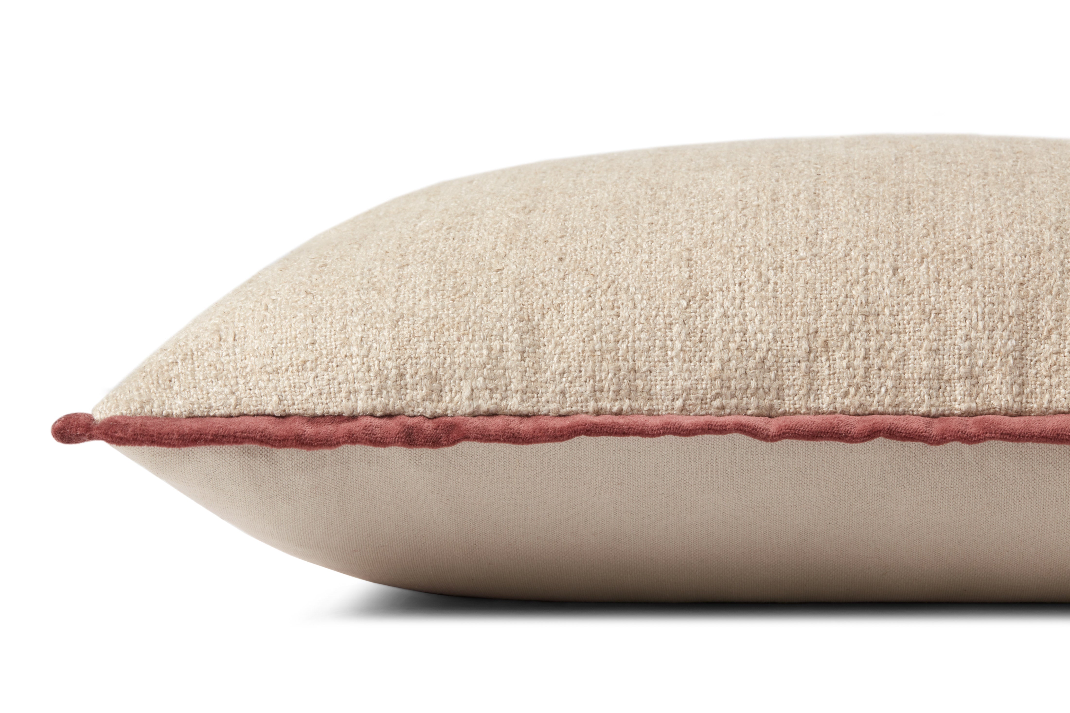 Amber Lewis x Loloi Aveline Pillow - Ivory / Wine (PAL0035)