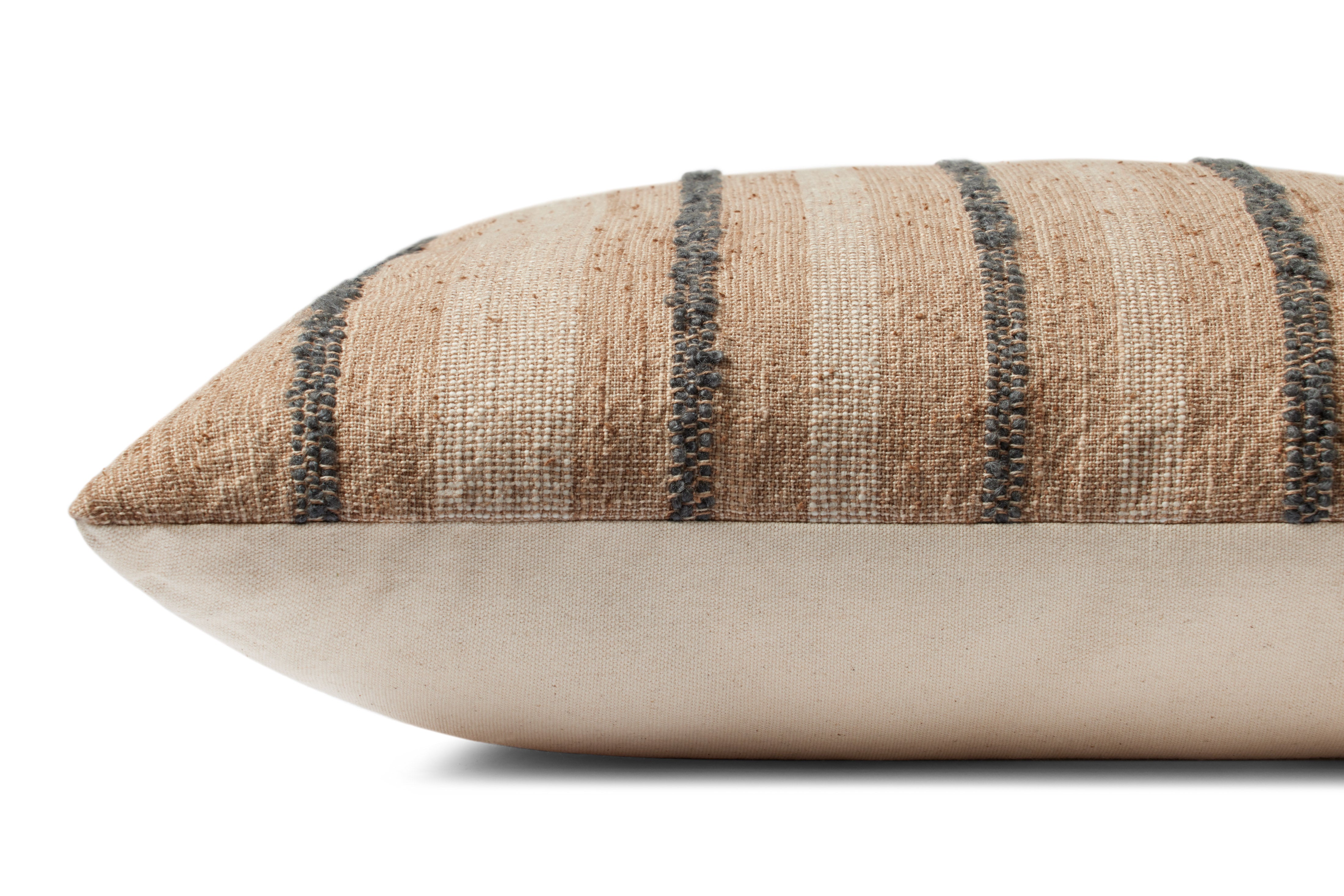 Amber Lewis x Loloi Elowen Pillow - Natural / Blue (PAL0038)