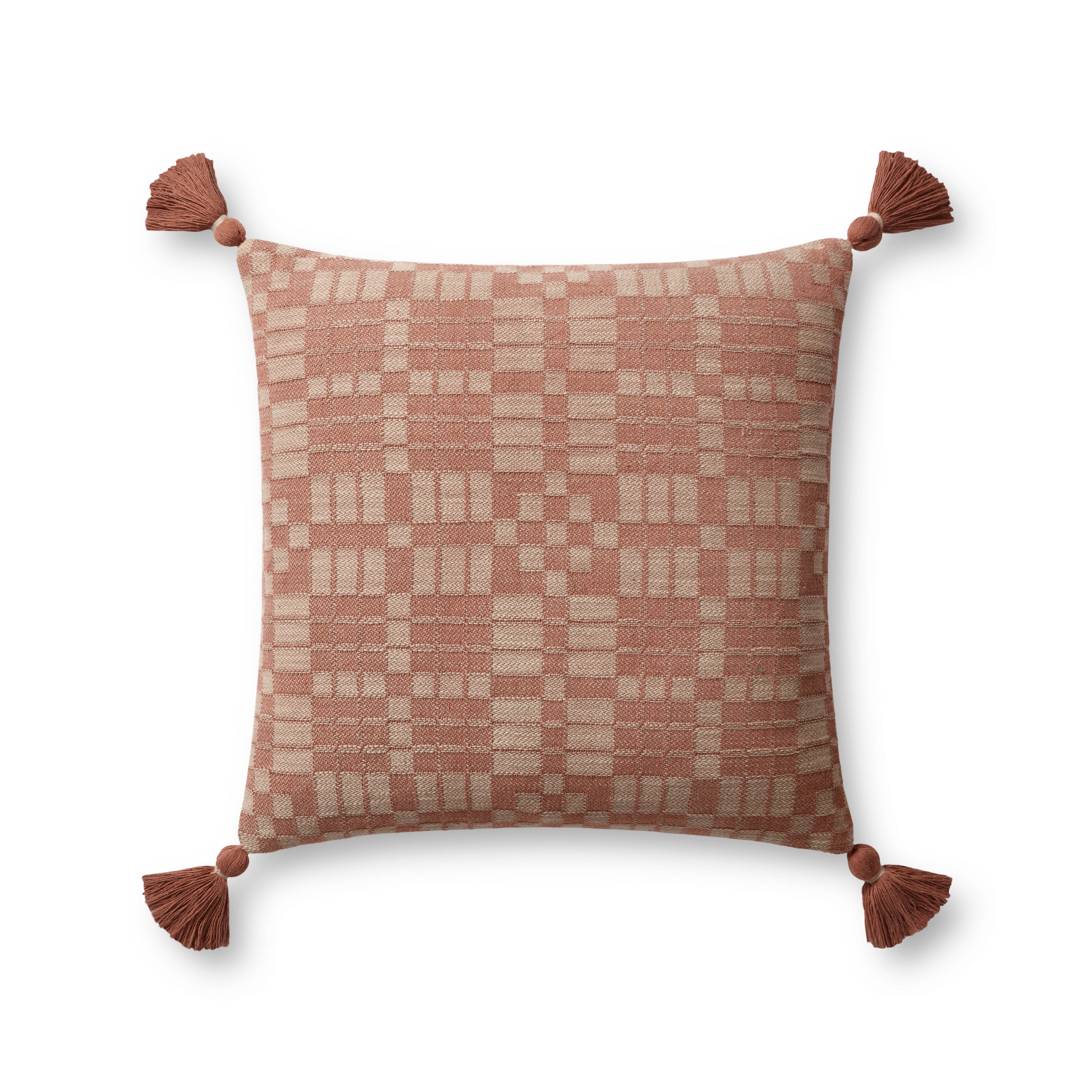 Chris Loves Julia x Loloi Ellery Pillow - Clay (PCJ0017)