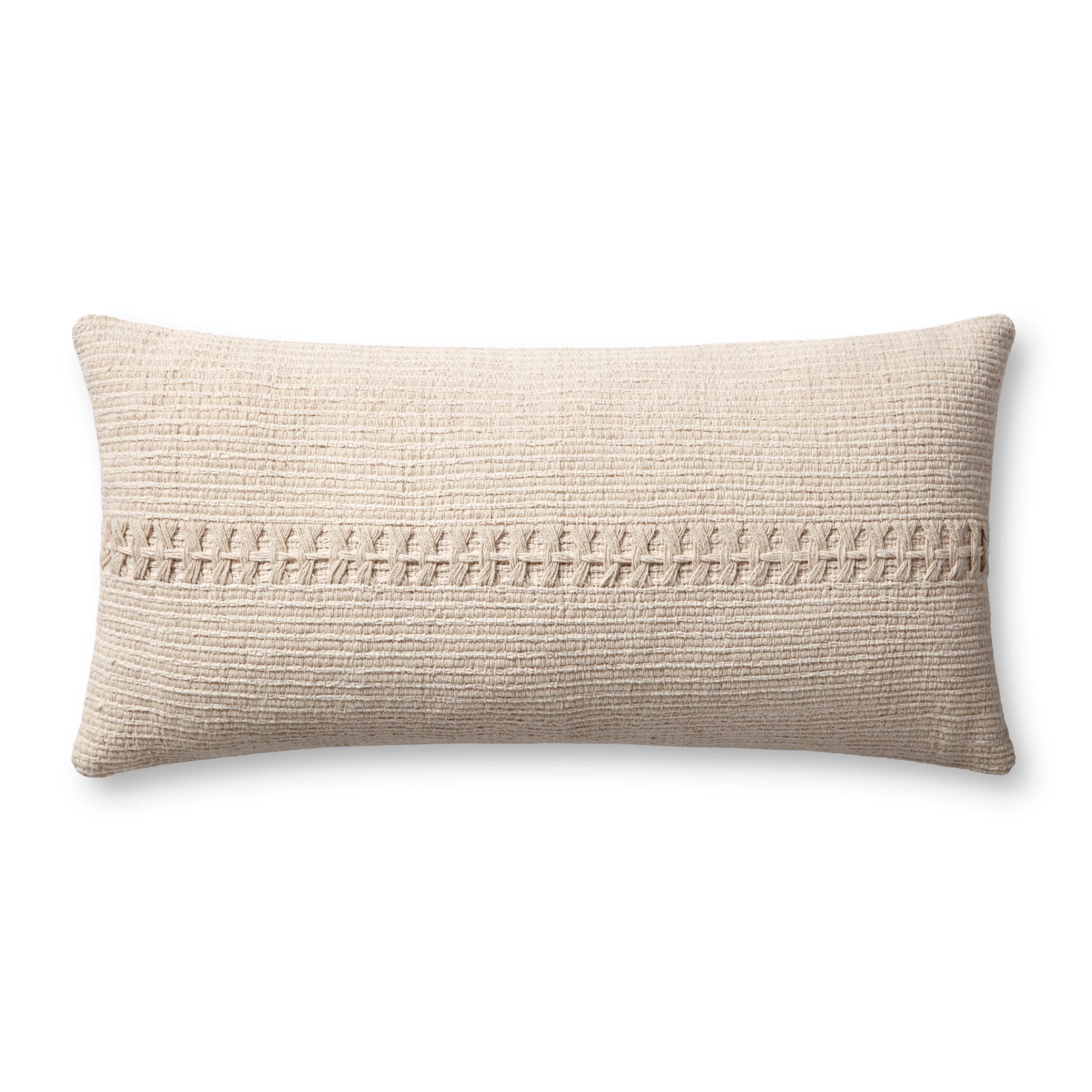 Chris Loves Julia x Loloi Harvey Pillow - Ivory (PCJ0018)
