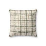 Chris Loves Julia x Loloi Walter Pillow - Green / Ivory (PCJ0027)