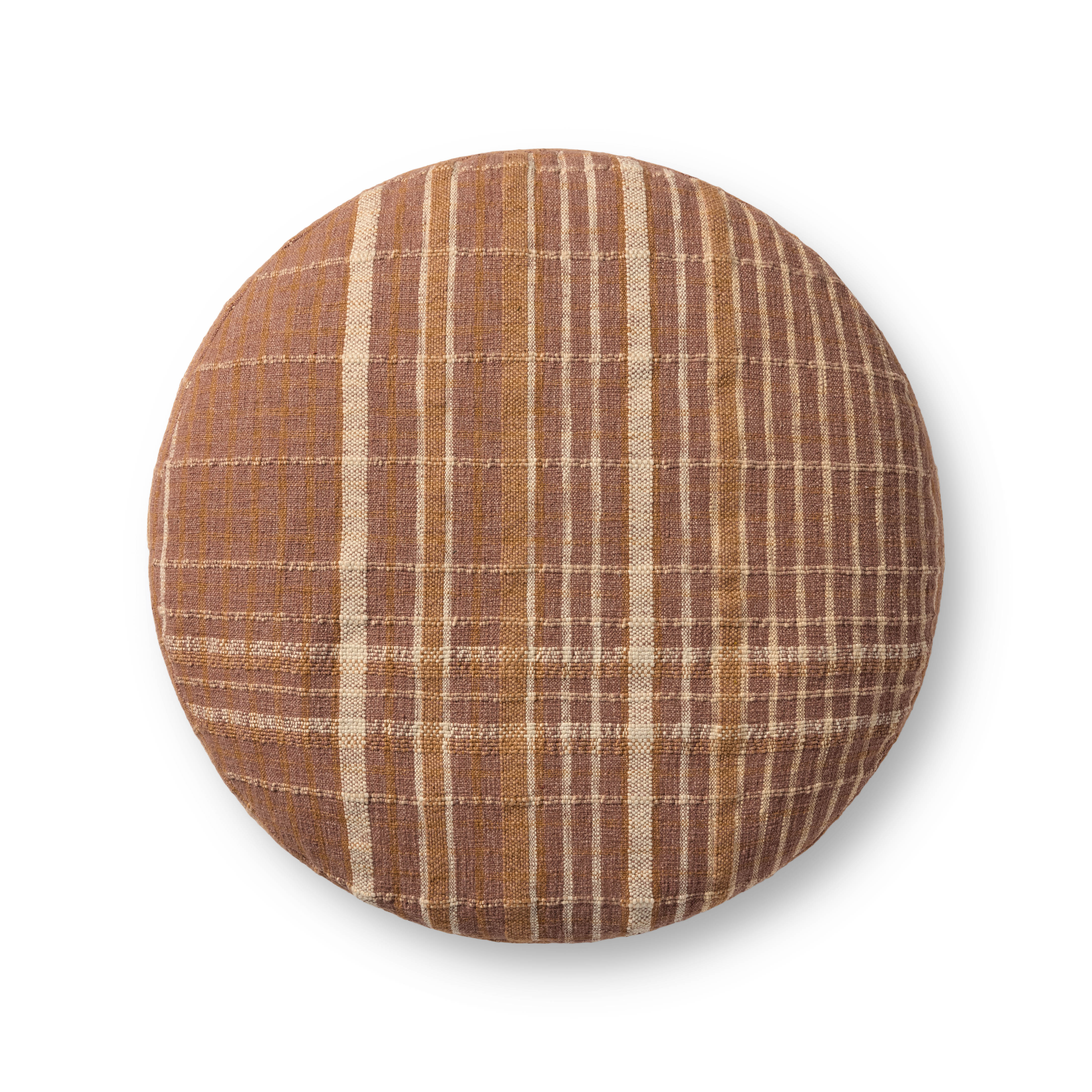 Chris Loves Julia x Loloi Wallace Clay Pouf - Clay (CJPF001)