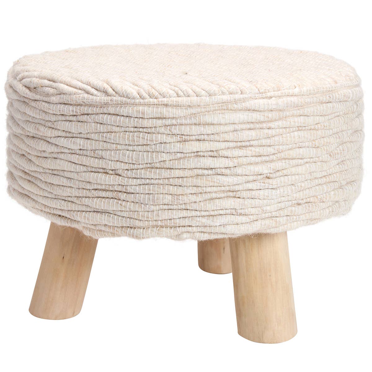 Jaipur Living Penna Pouf - Ivory (PNA01)