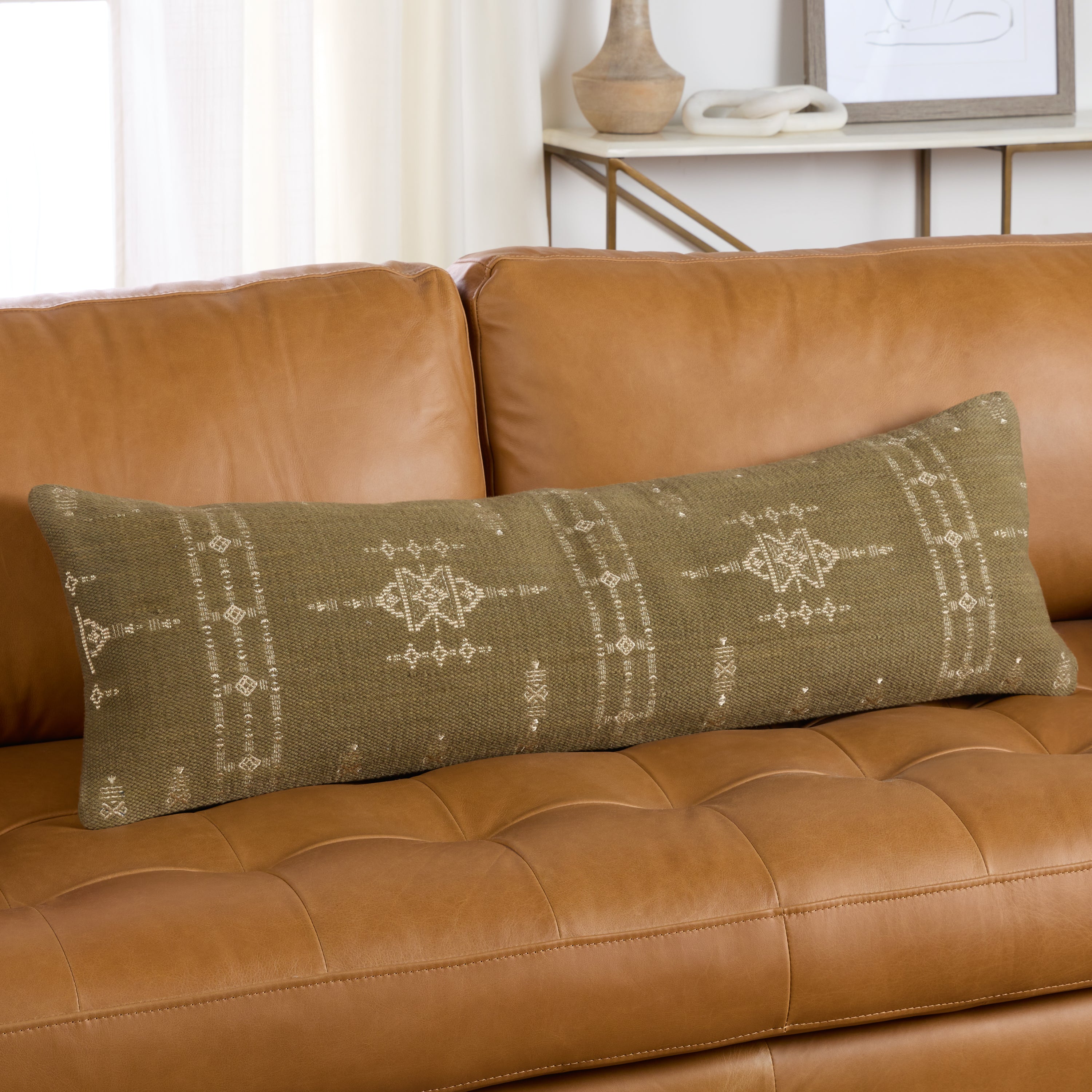 Jaipur Living Tarik Pillow - Olive Green/Cream (PUB14)