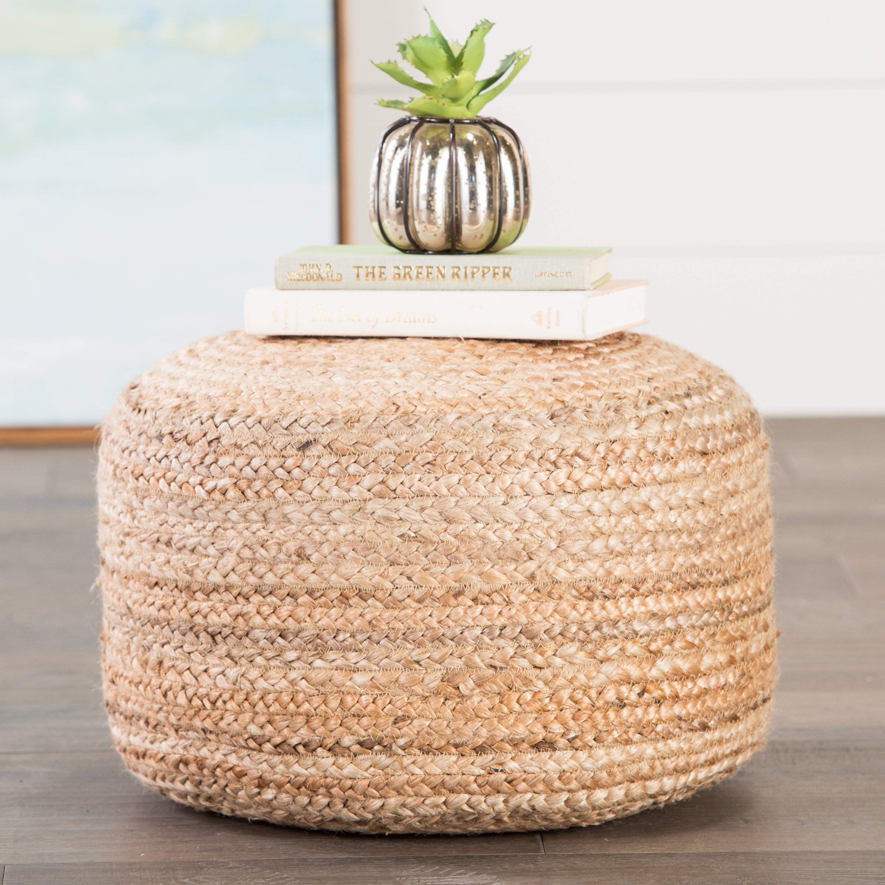 Jaipur Living Sangam Pouf - Beige (SAA01)