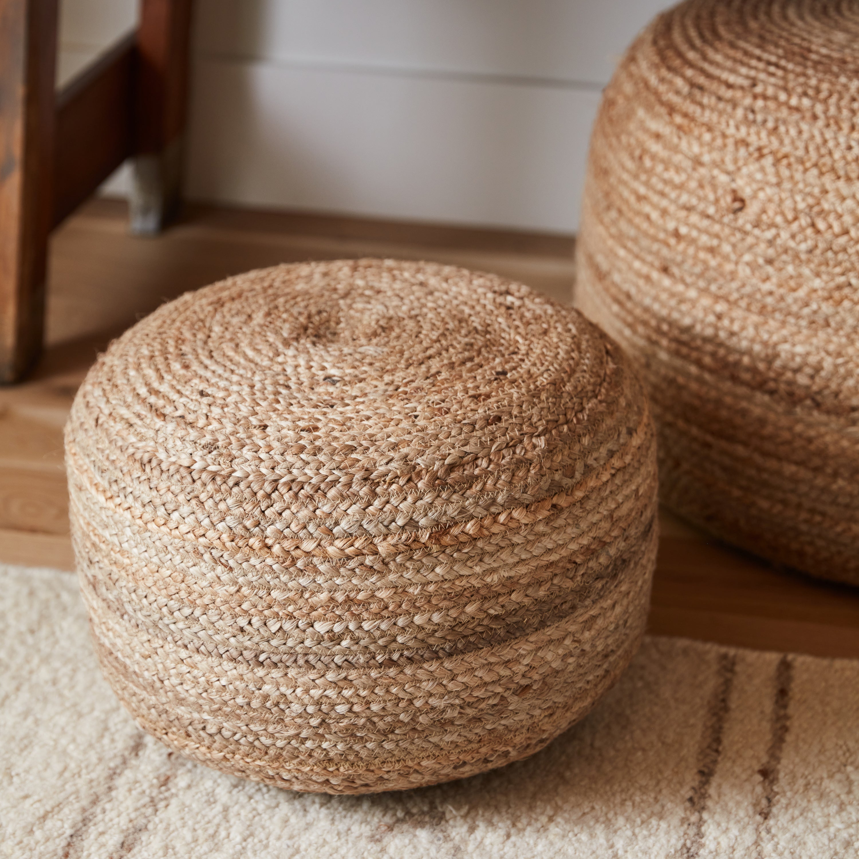 Jaipur Living Sangam Pouf - Beige (SAA01)