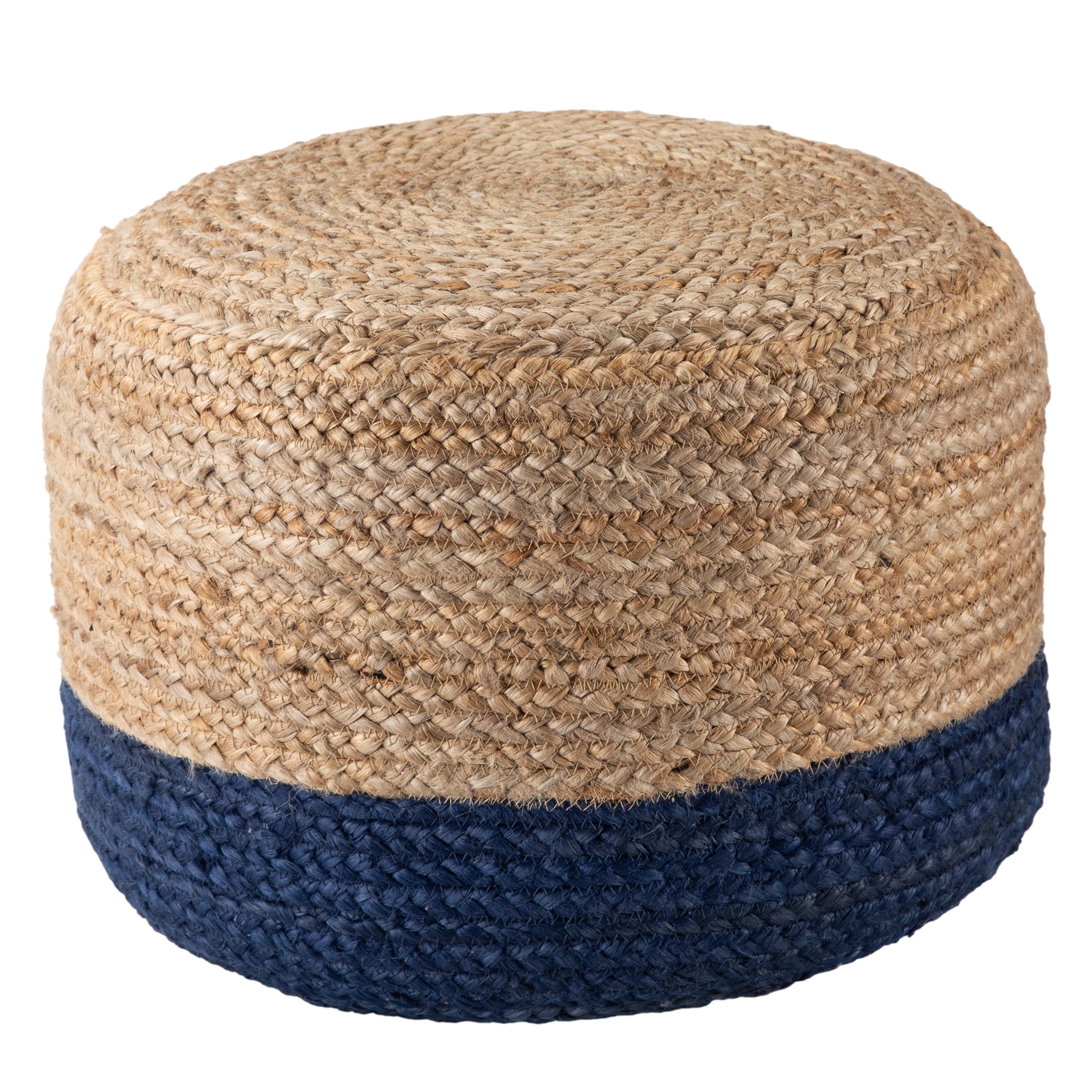 Jaipur Living Oliana Pouf - Blue/Beige (SAA10)