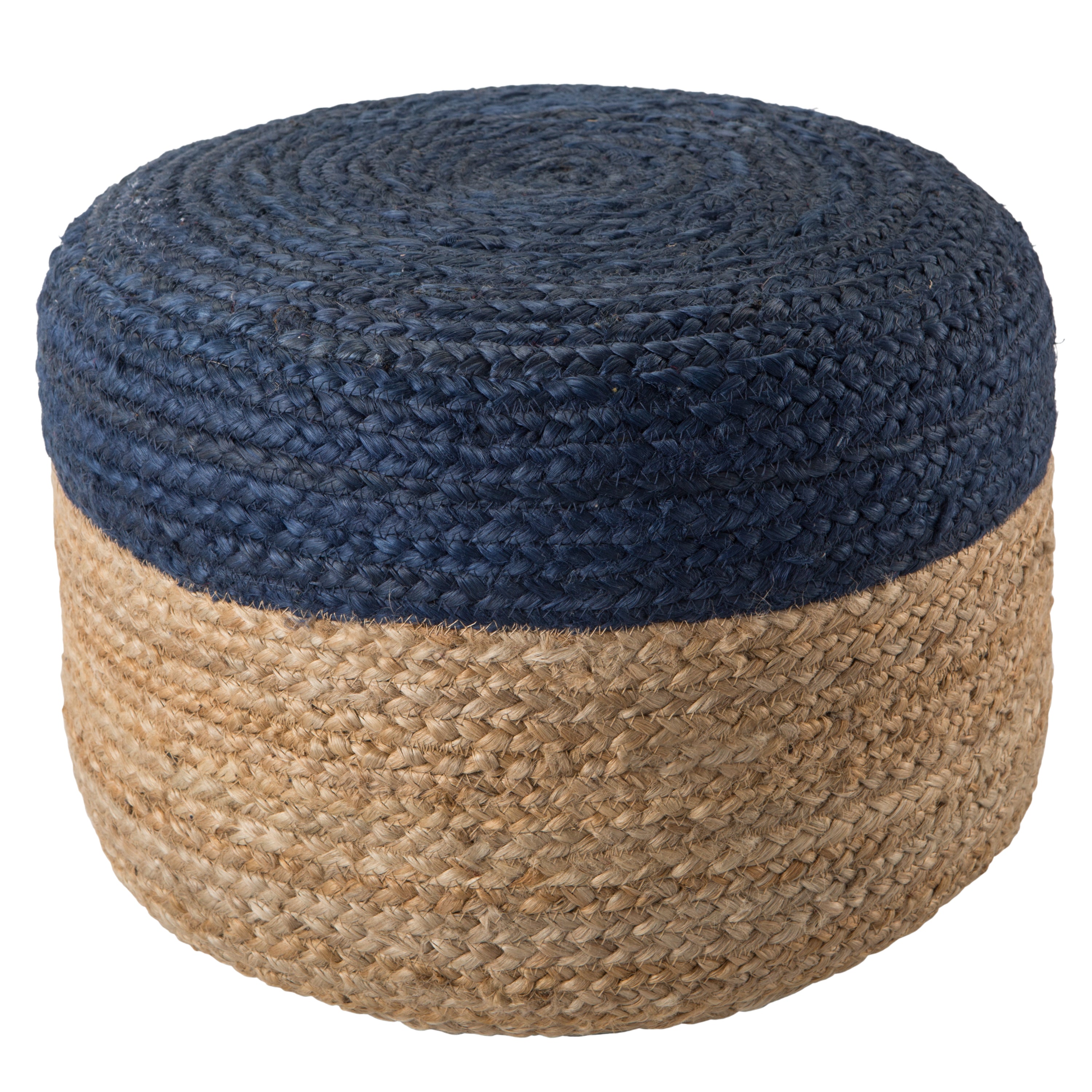 Jaipur Living Oliana Pouf - Blue/Beige (SAA10)