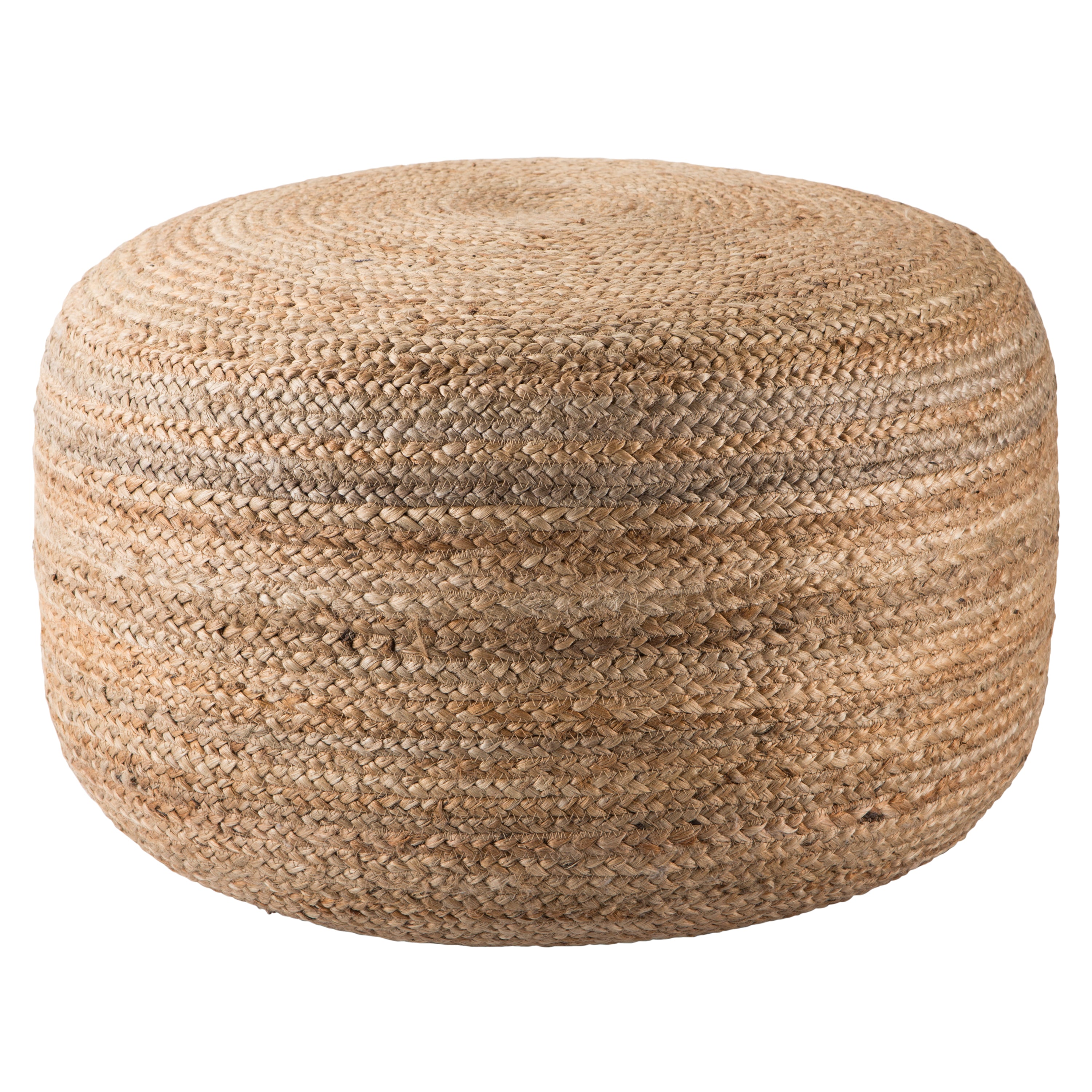 Jaipur Living Mesa Pouf - Natural/White (SAA14)