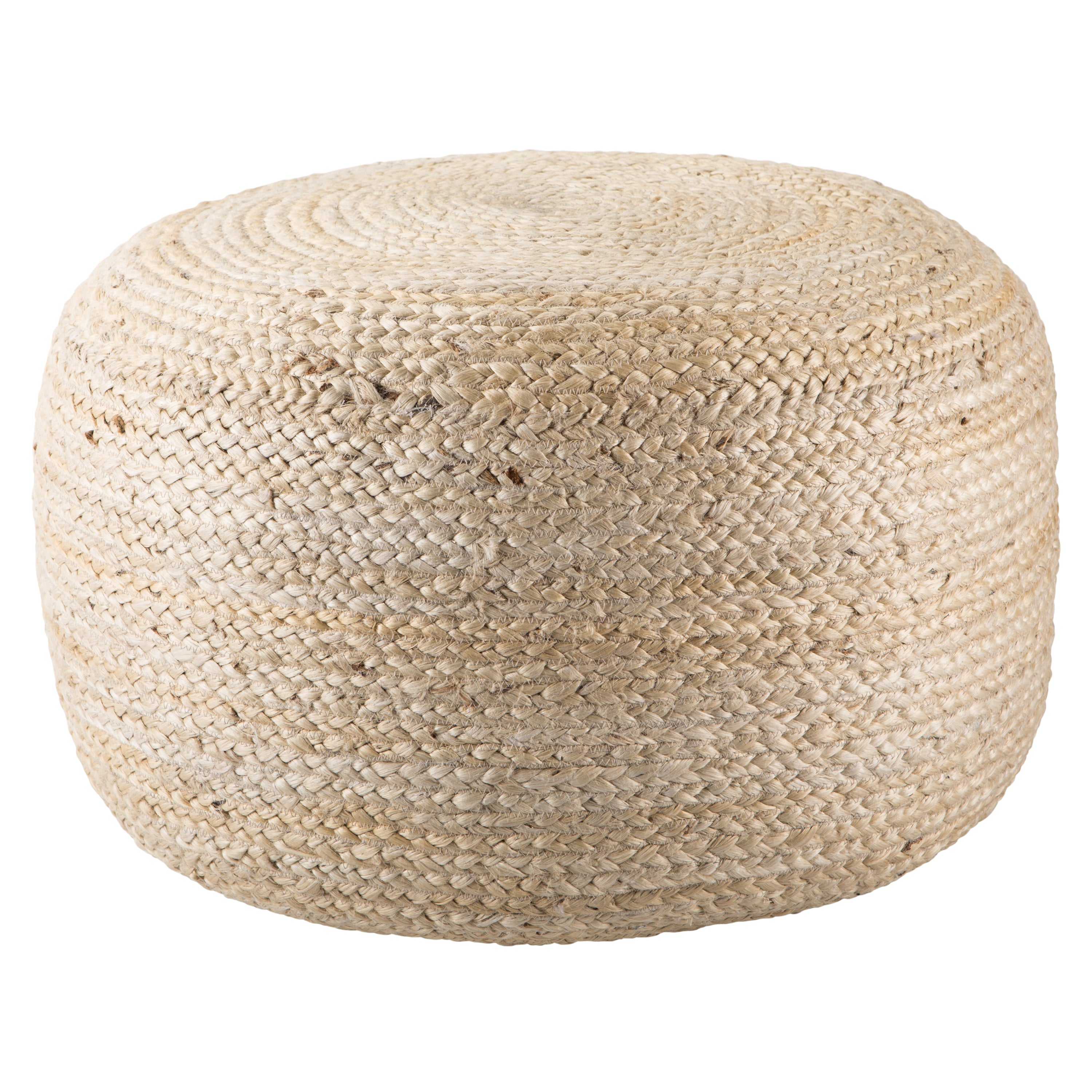 Jaipur Living Mesa Pouf - White (SAA15)