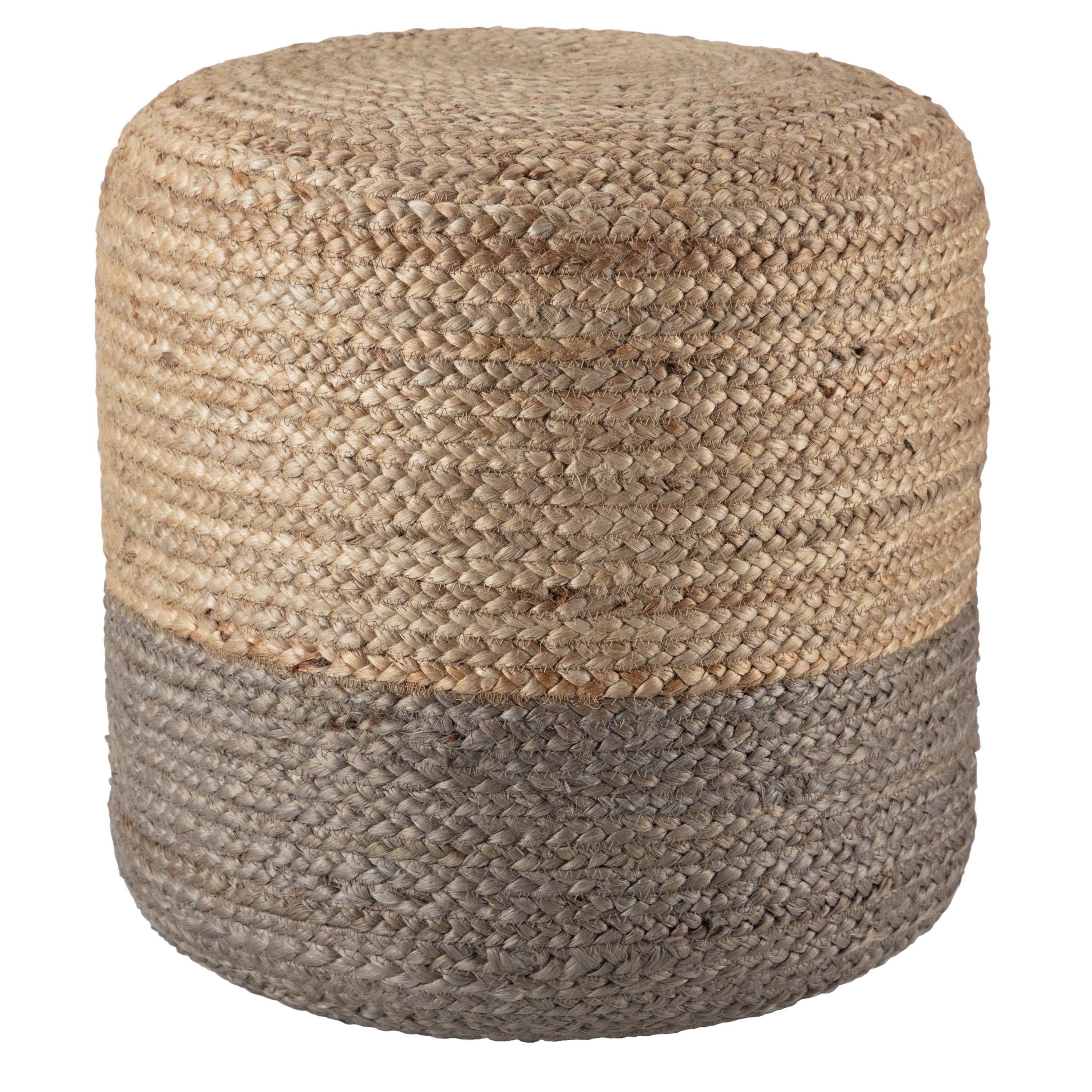 Jaipur Living Oliana Pouf - Taupe/Beige (SAA17)